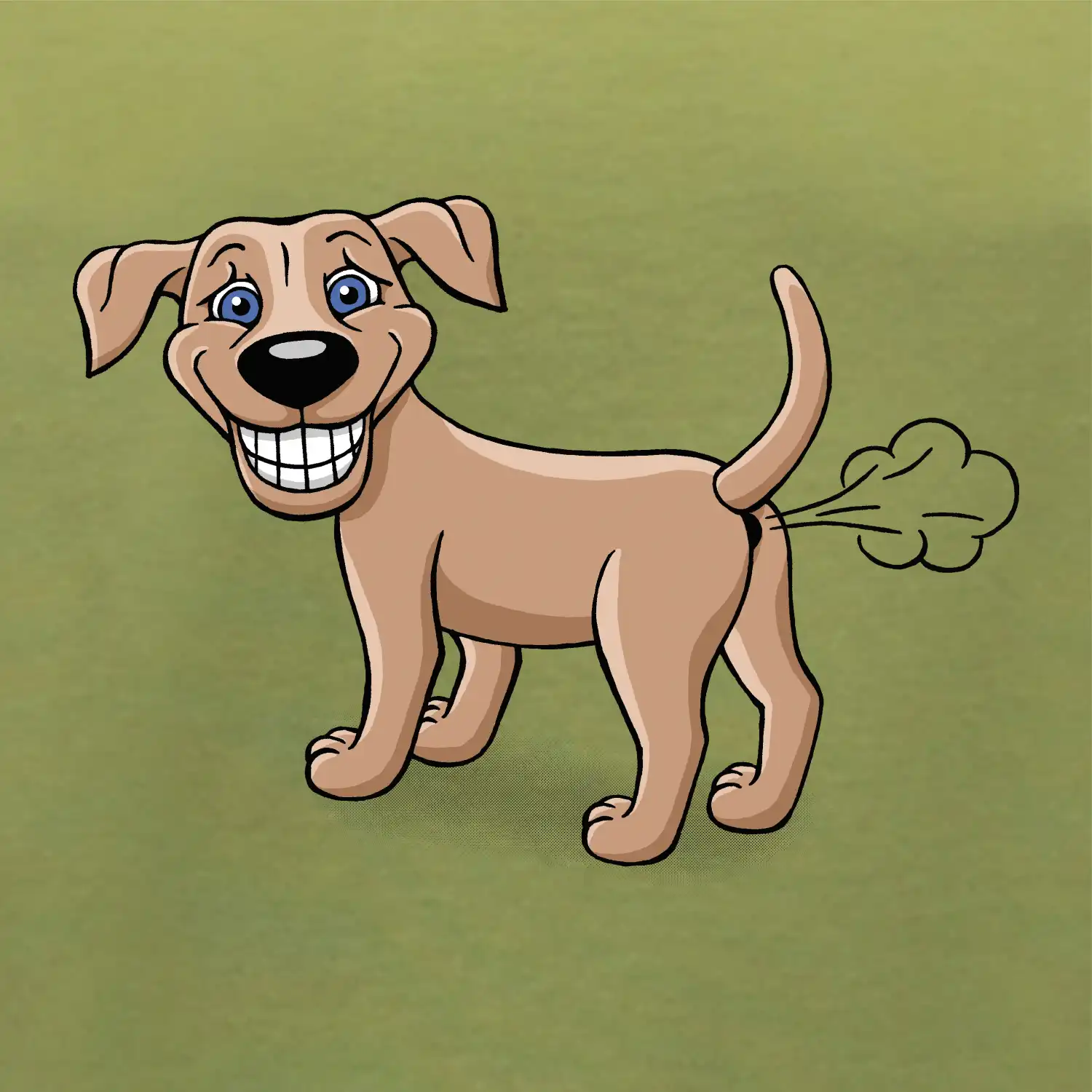 Prdící pes kreslený (Hana-creative)