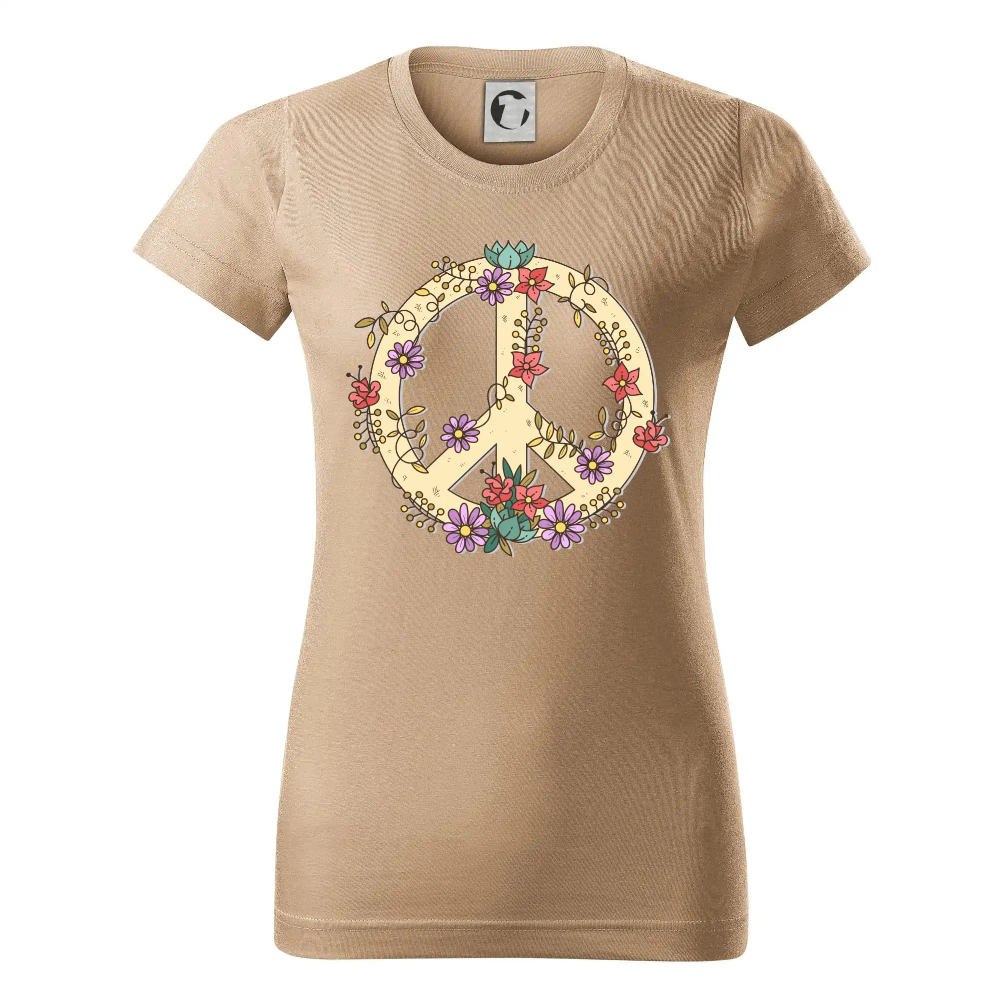 Peace symbol pískový