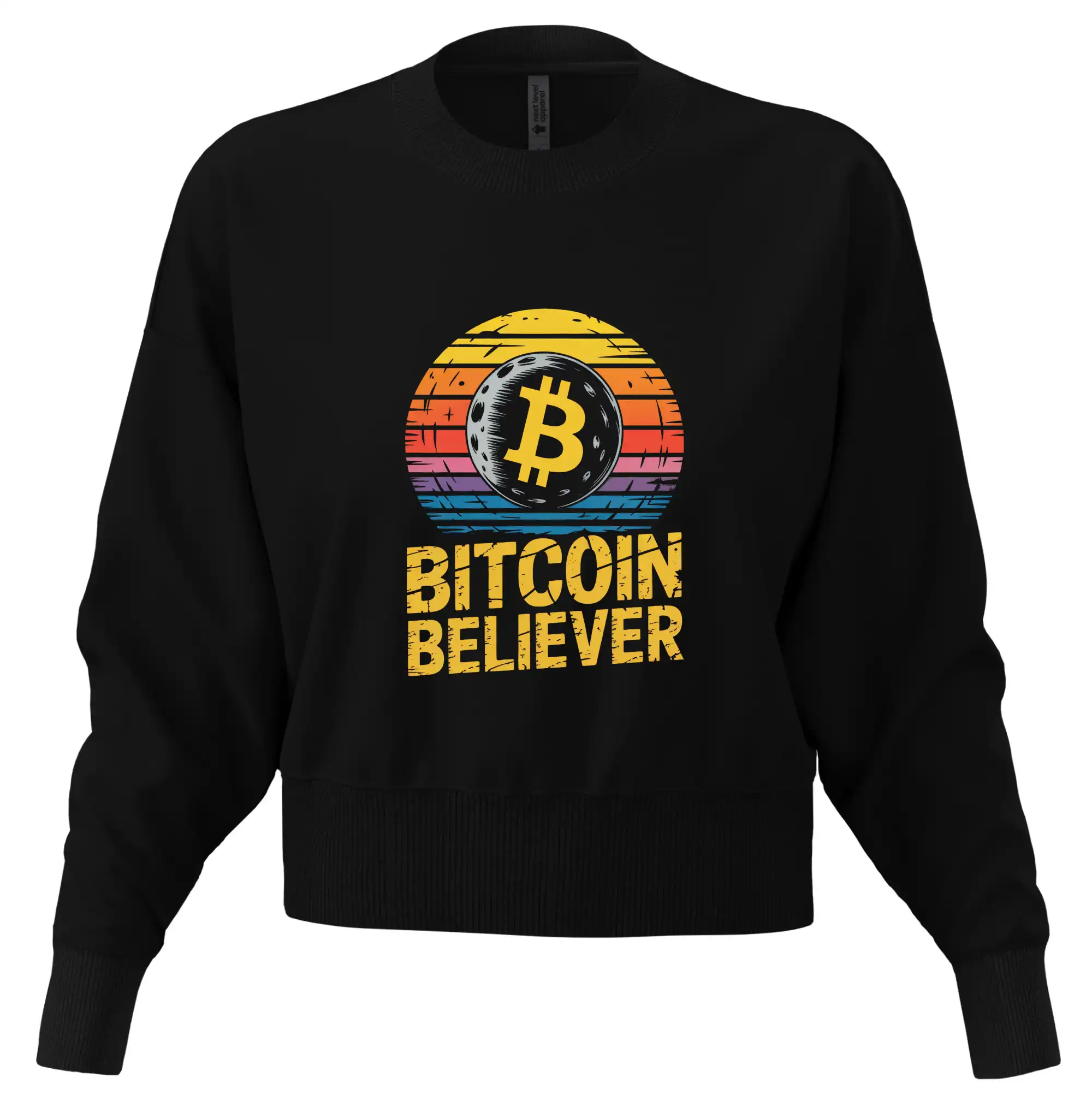 Bitcoin Believer Vintage retro sunset
