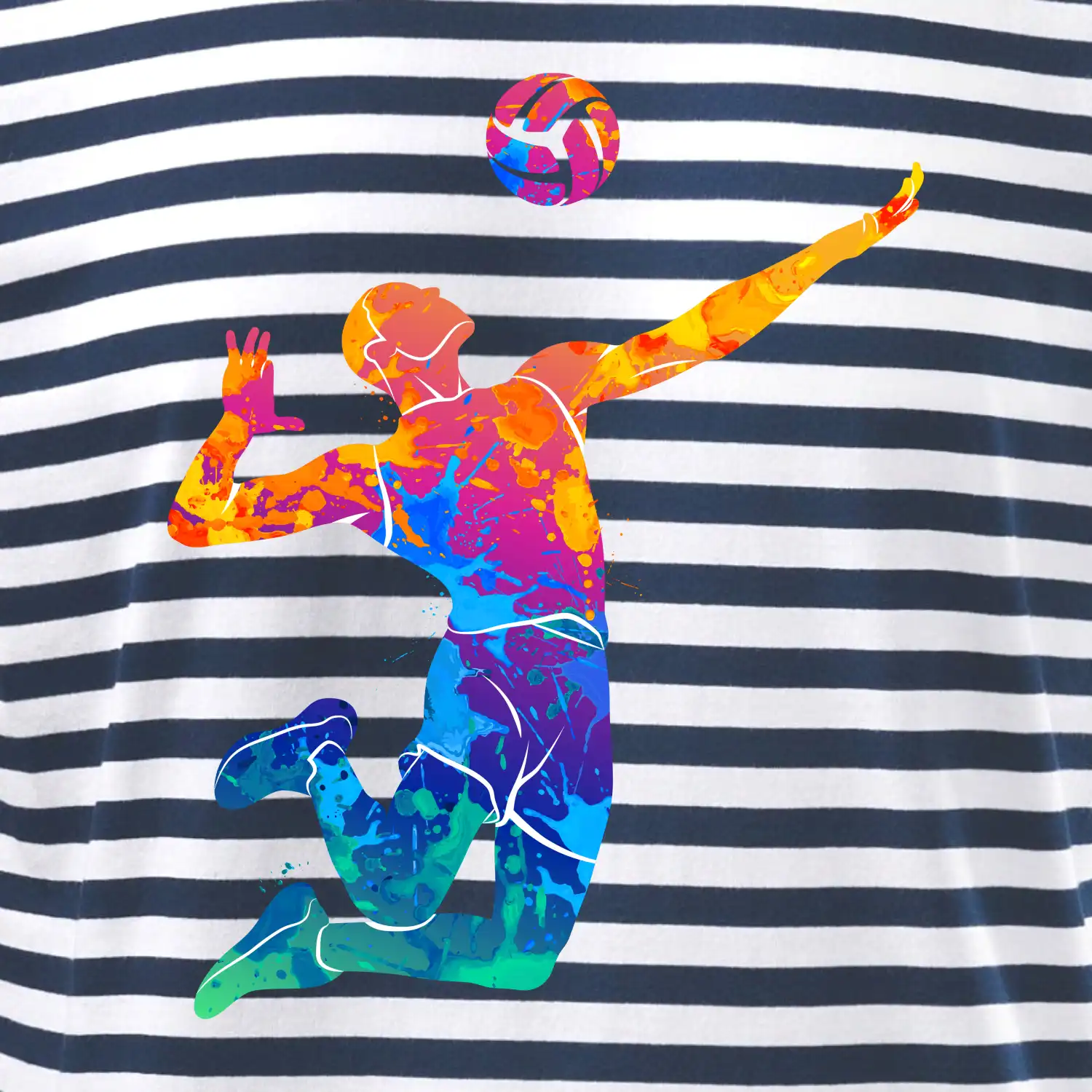 Volejbalista splash s míčem