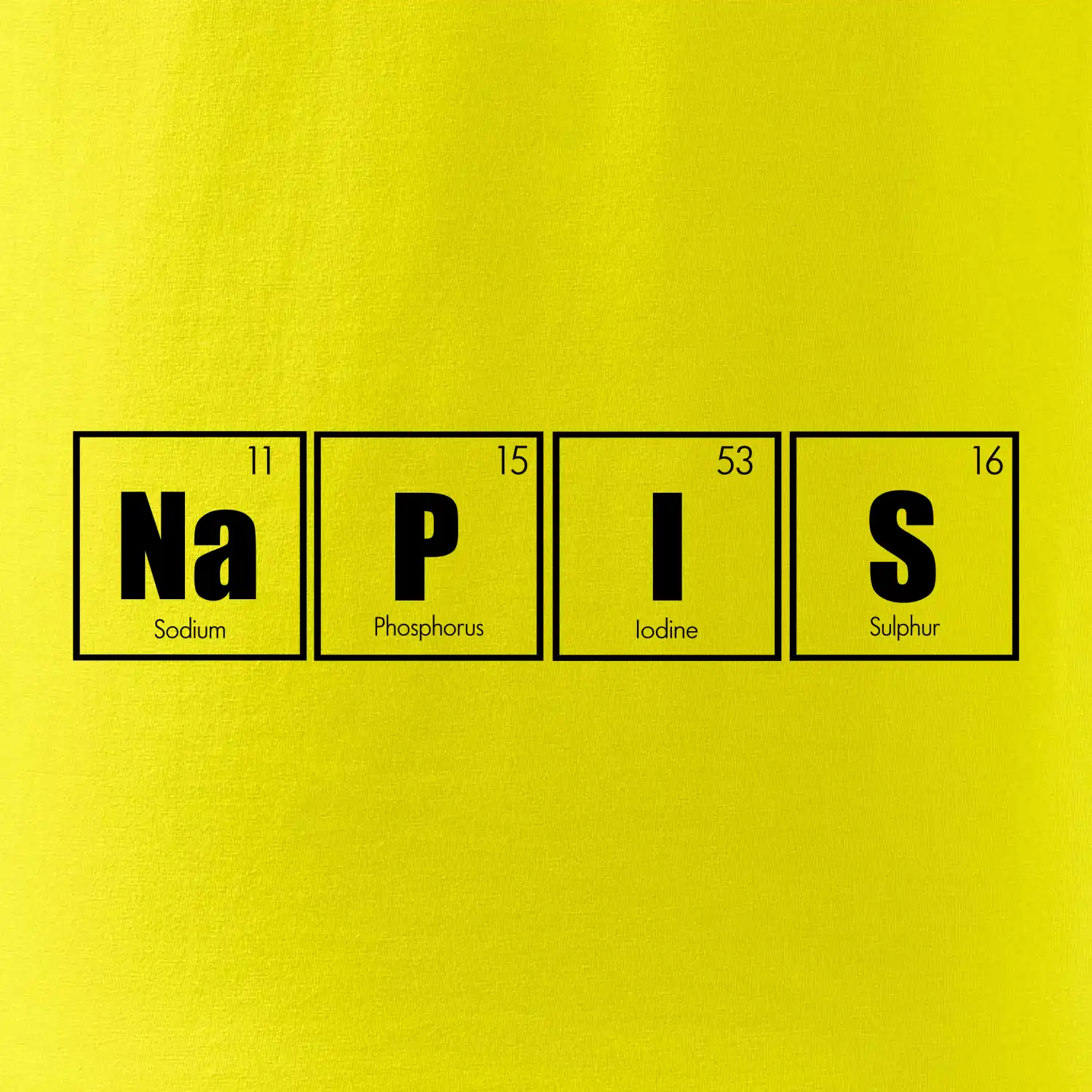 Vlastní nápis - periodická tabulka