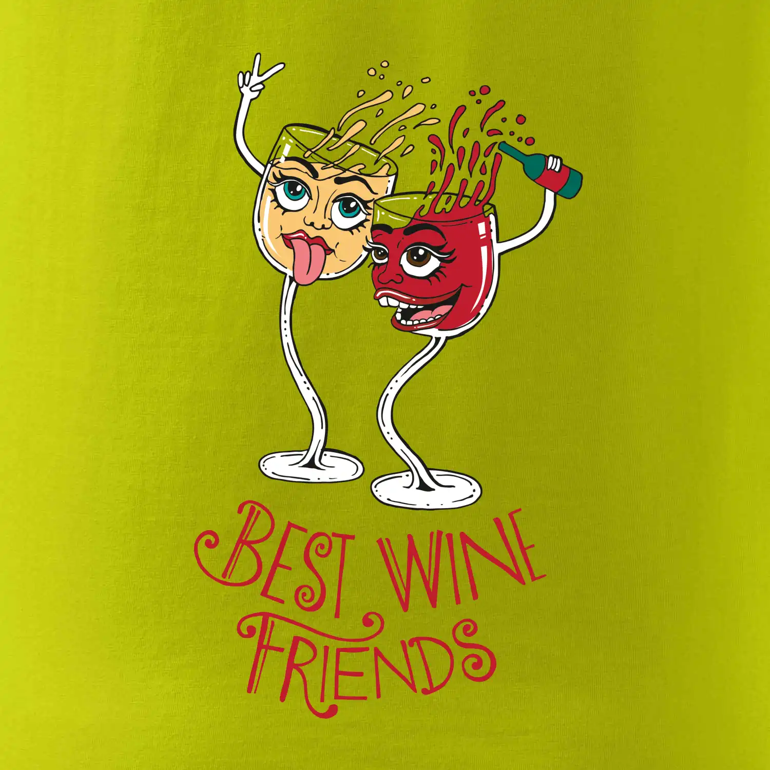 Best wine friends dancing (Pecka design)