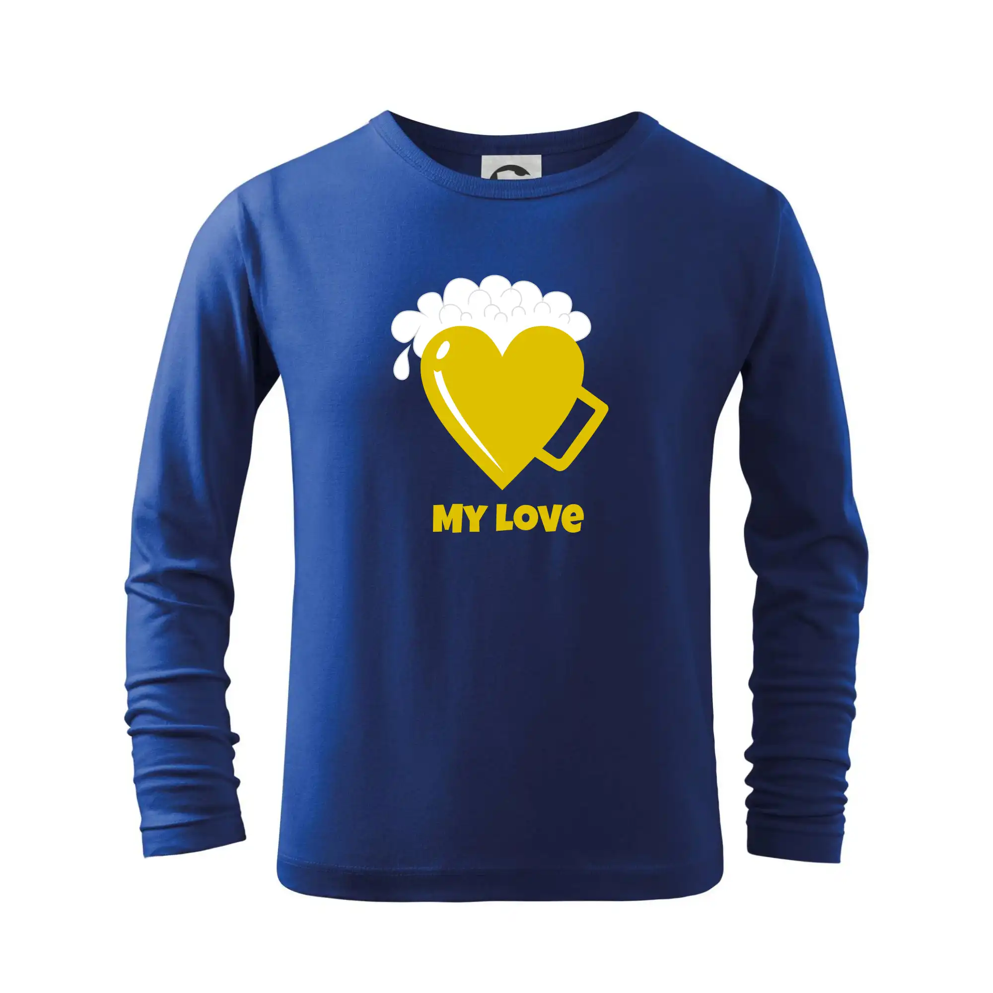 Vtipná tričká pre pivárov - My love - beer (Pecka design) - Tričko detské Long Sleeve