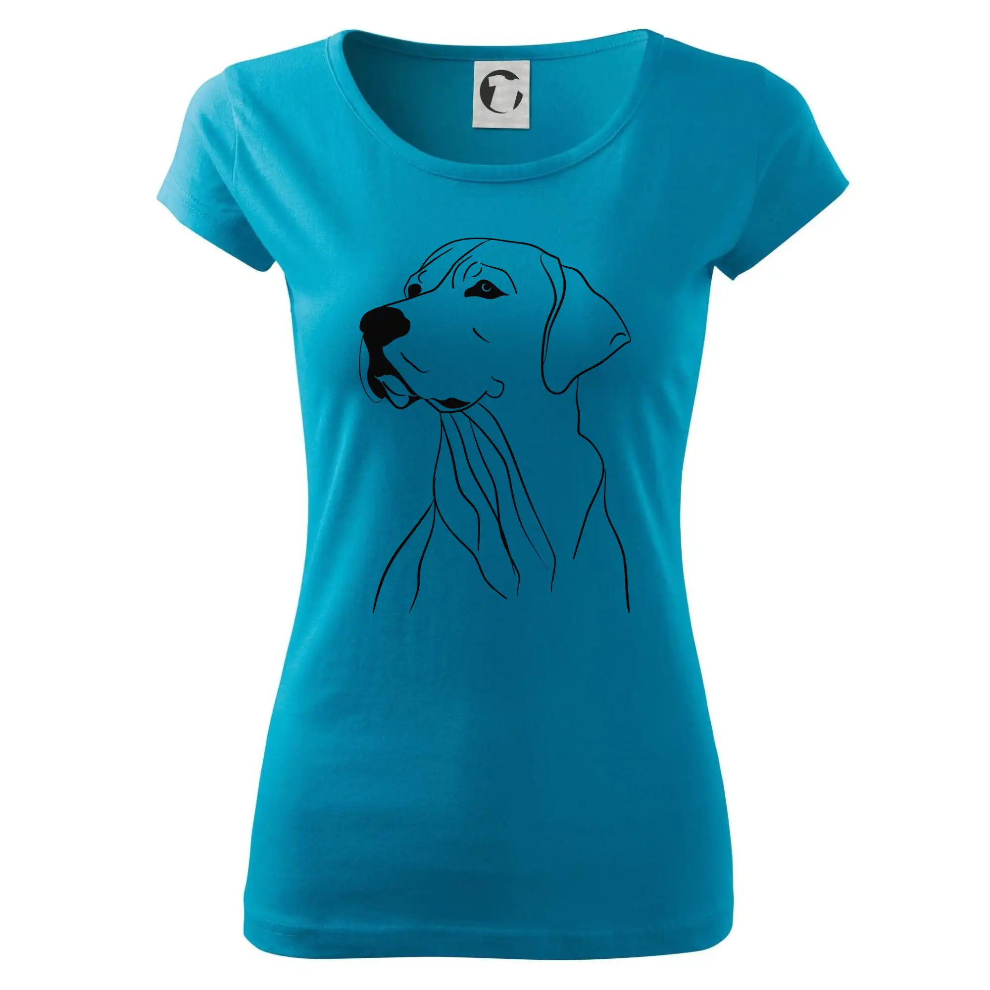 Labrador - Labrador čierna kresba - Dámske tričko Pure