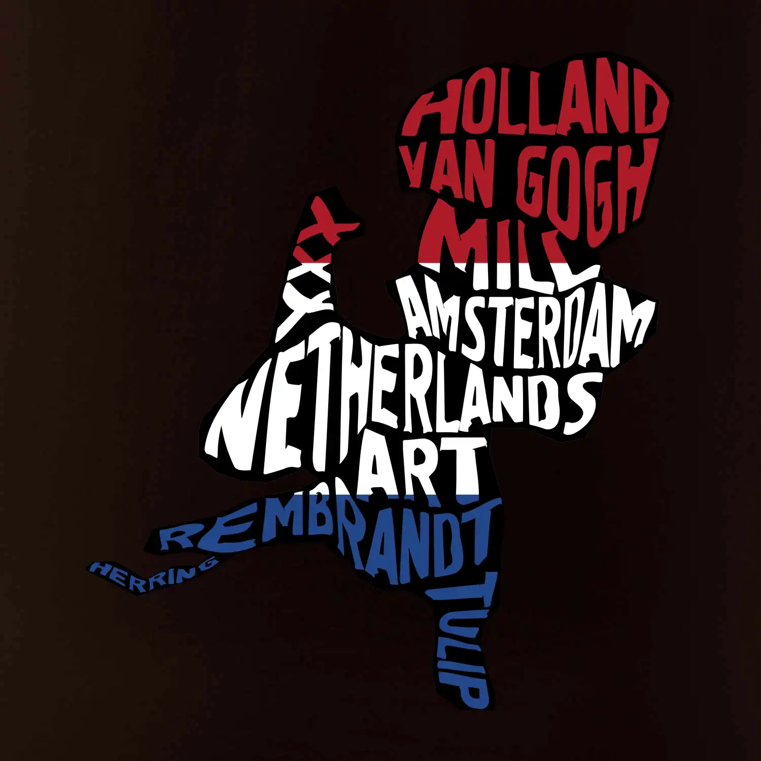 Mapy - názvy měst - Nizozemí