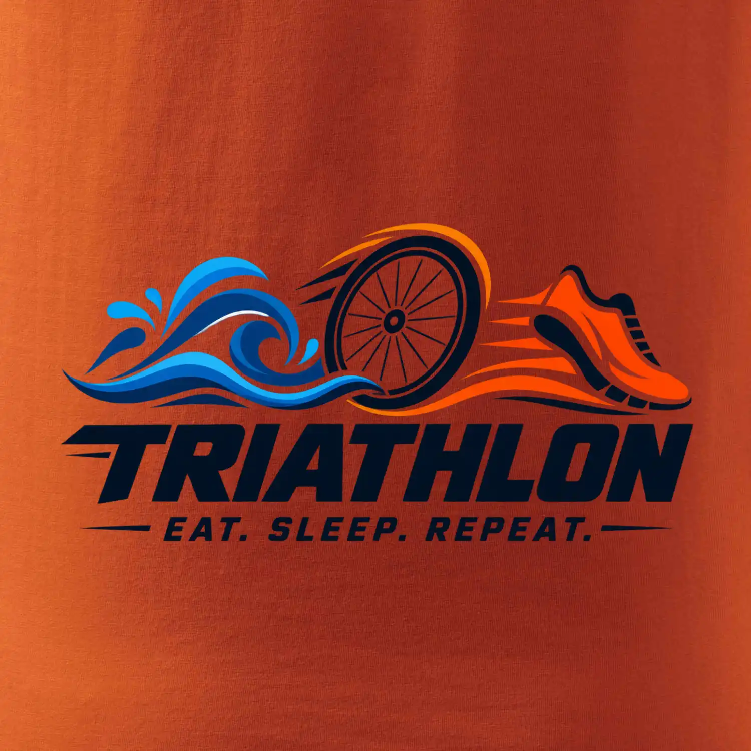 Triatlon plavání kolo a běh eat sleep repeat