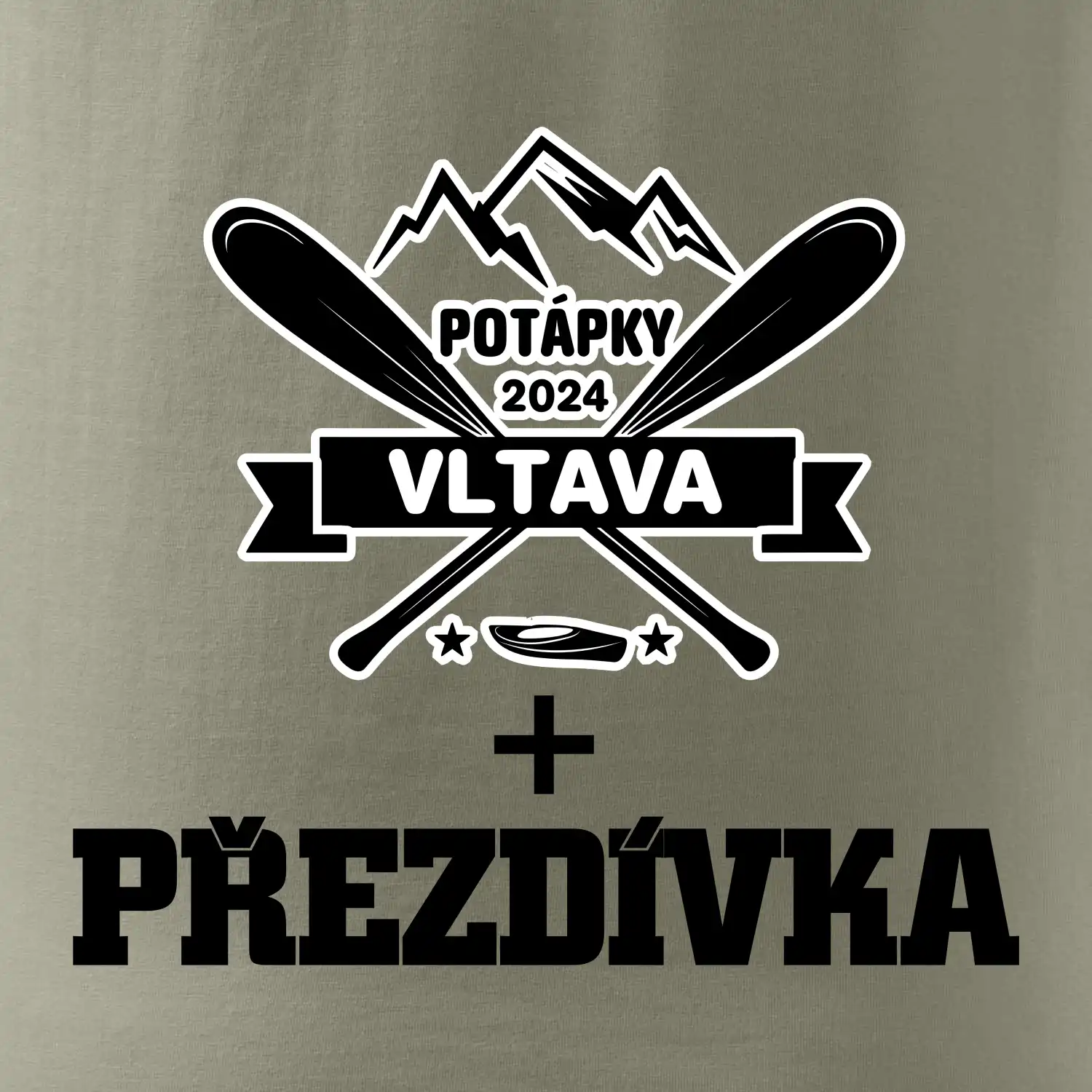 Na vodu - pádla hory (vlastní nápis)