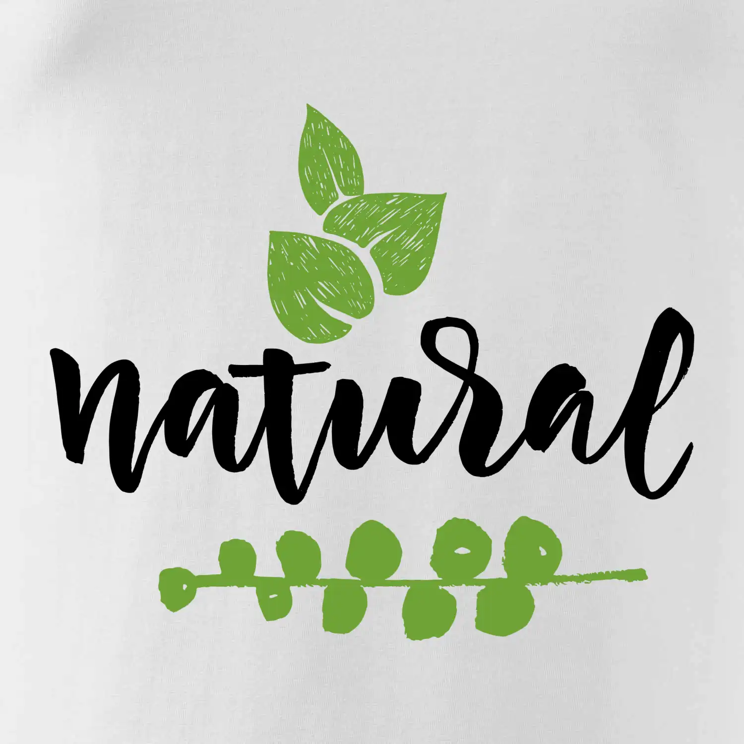 Natural - nápis v listech