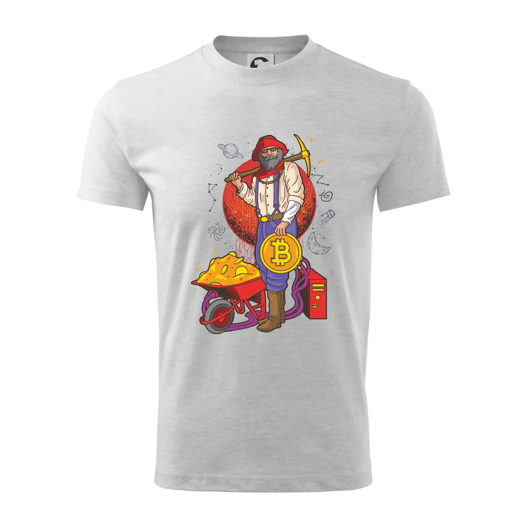 Horník těží bitcoiny