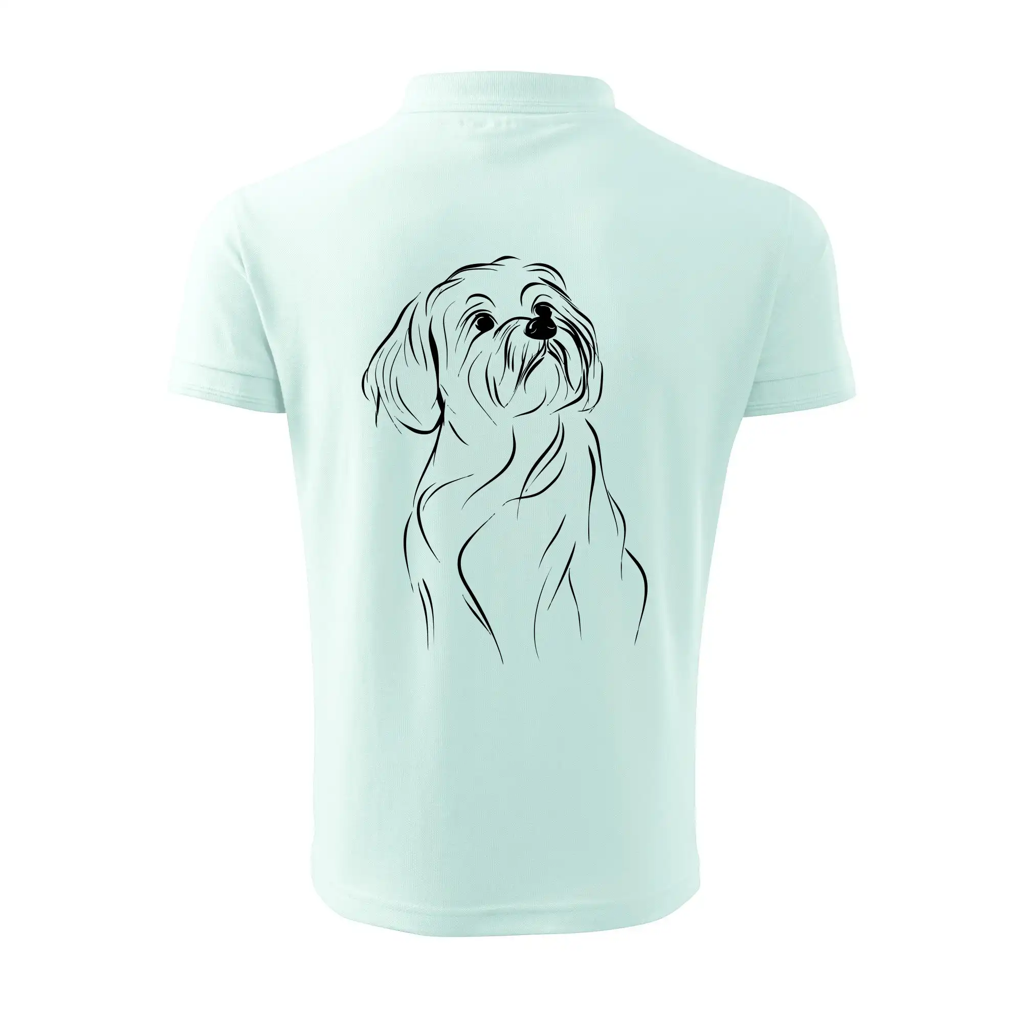 Lhasa Apso černý nákres slabé linky