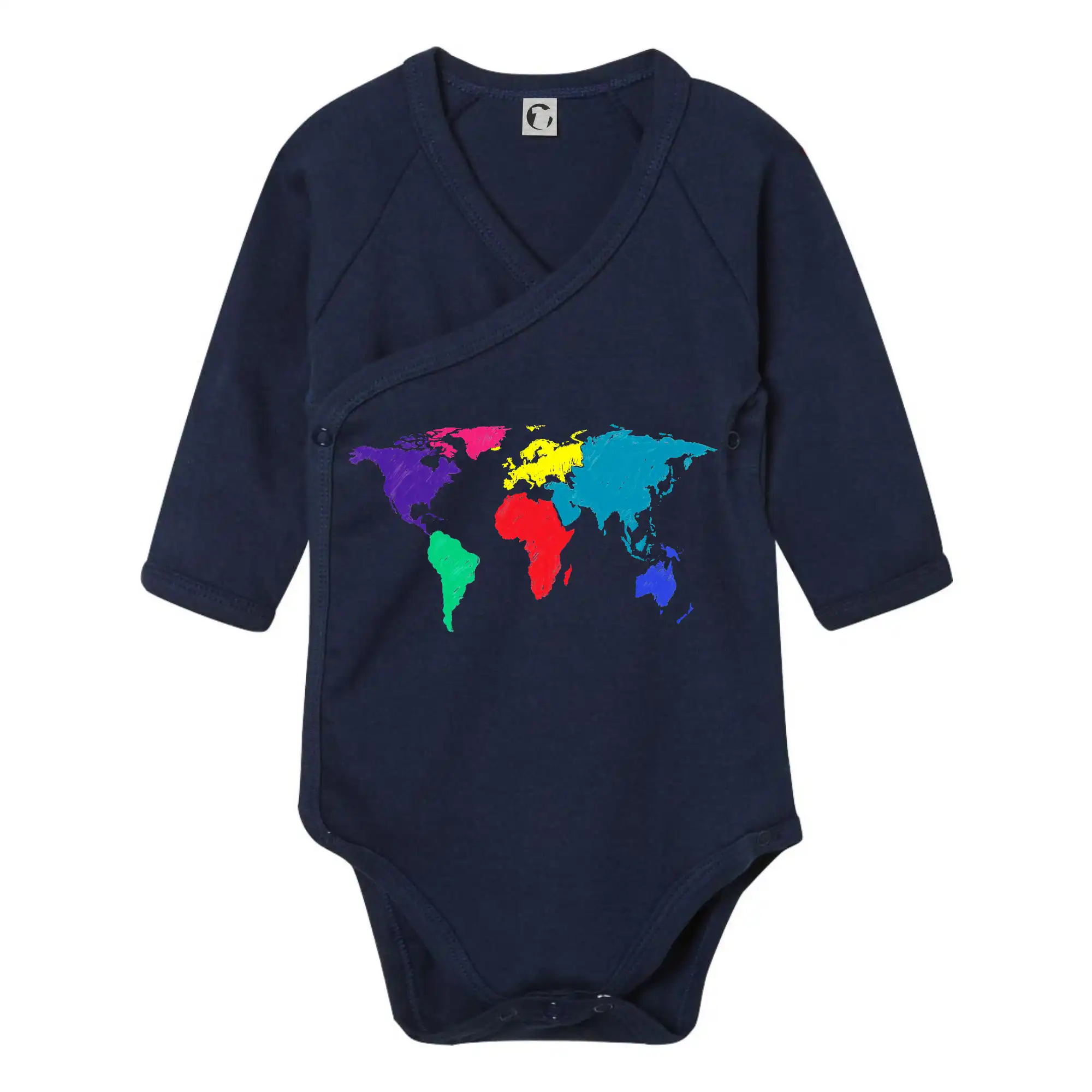 Světové kontinenty bez názvů - barevné