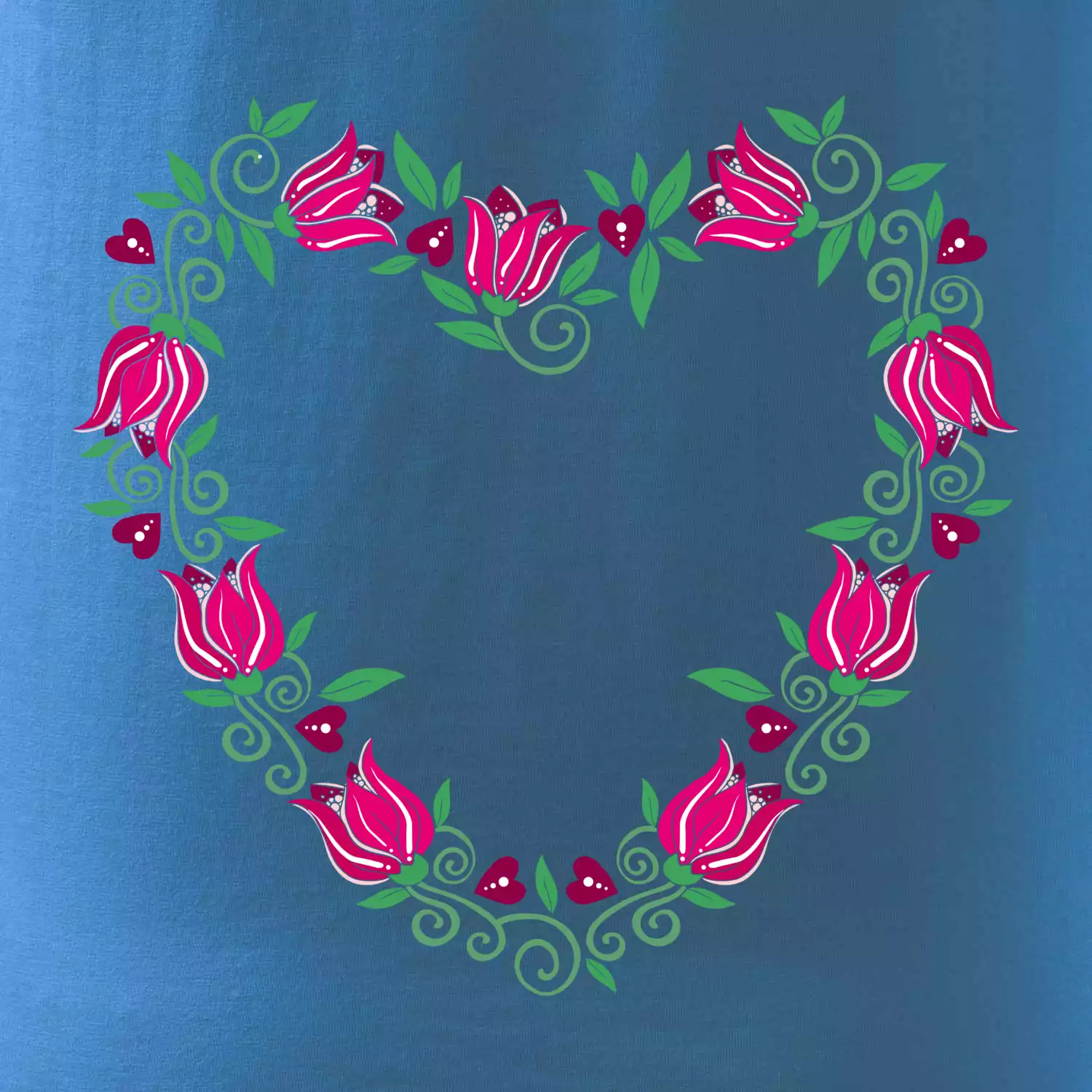 Červené tulipánové srdiečko (Pecka design)