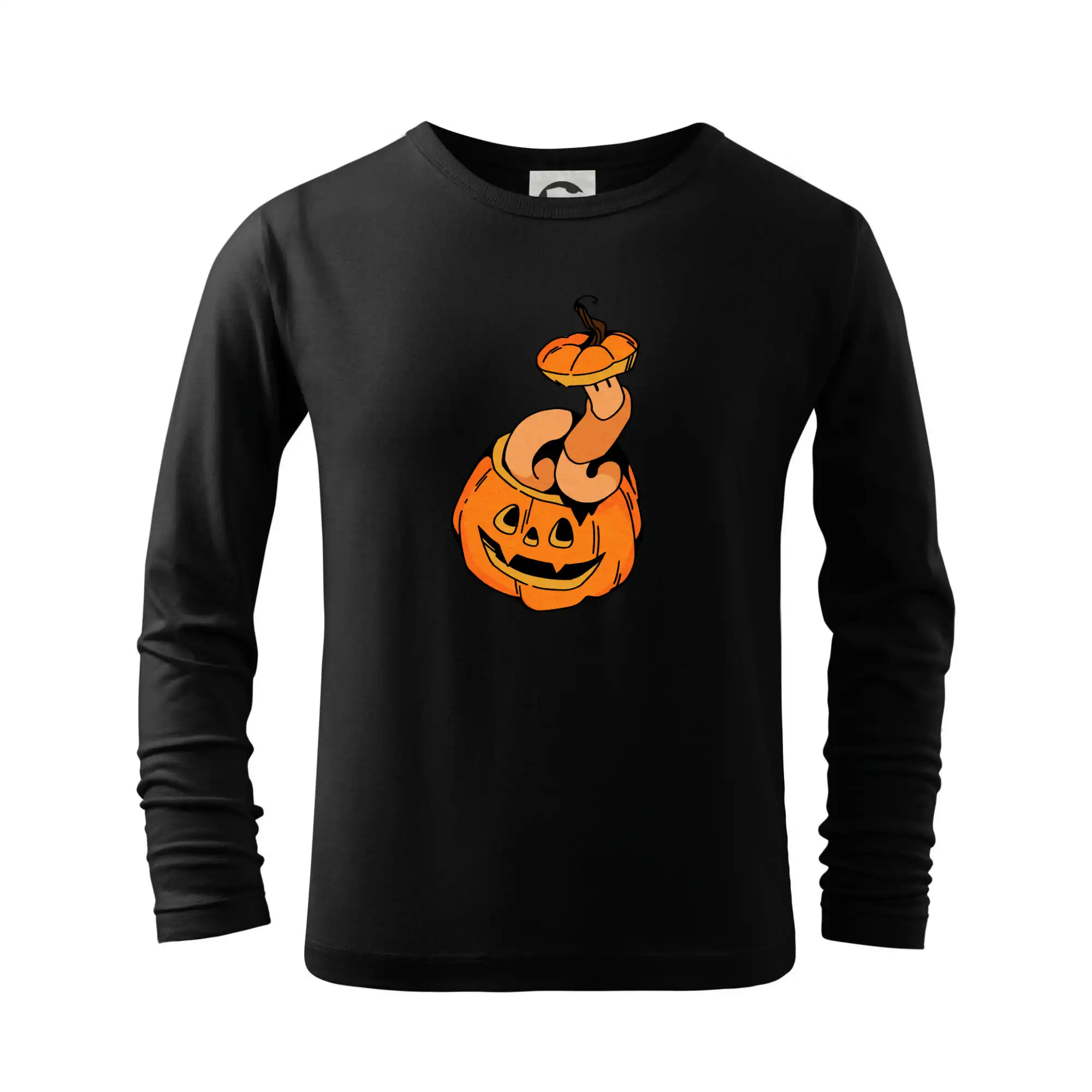 Grafické tričká - Dážďovka v tekvici (Alexis Citrine) - Tričko detské Long Sleeve