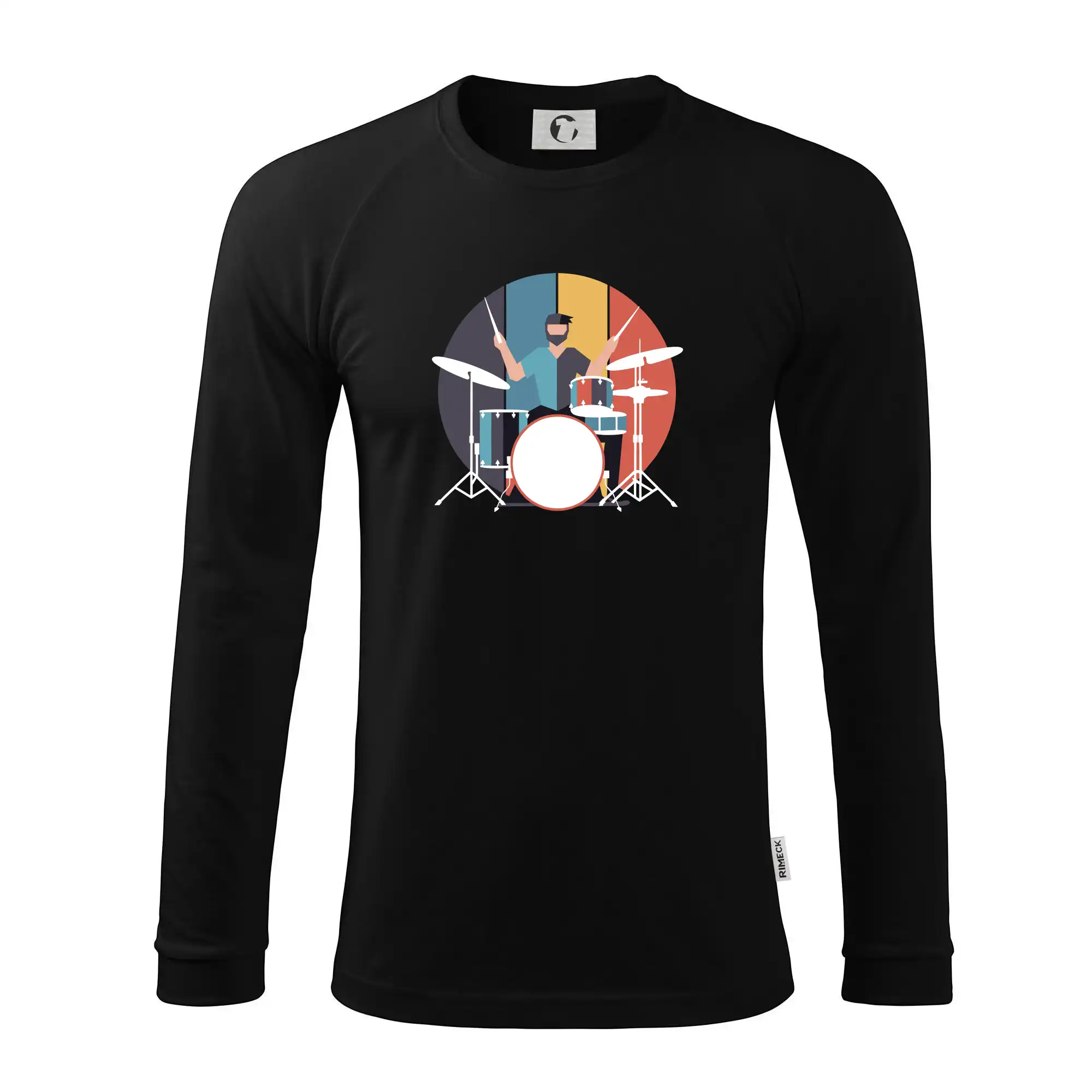 Geometric drummer - Pánske tričko s dlhým rukávom LS130