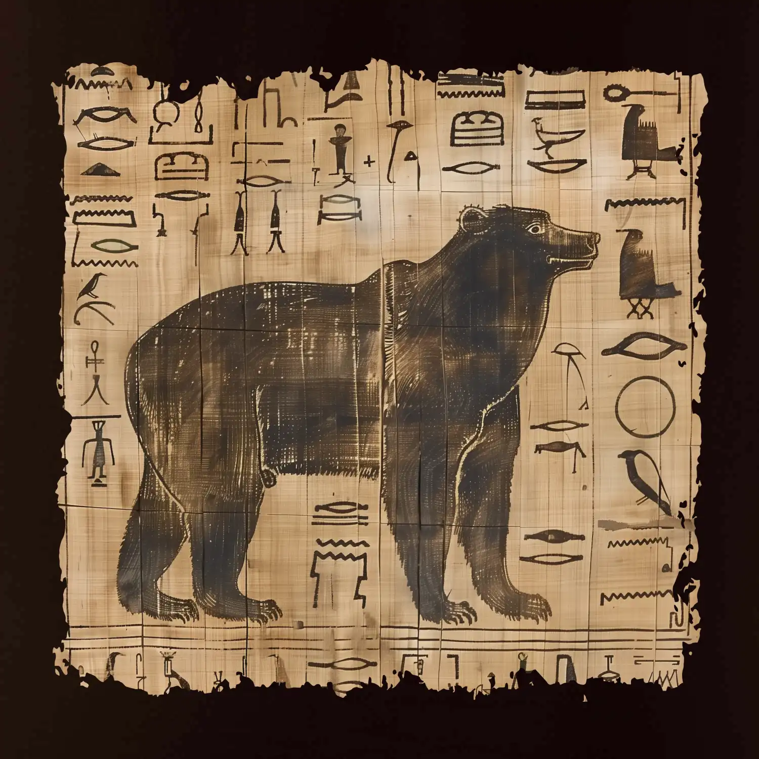 Egyptské hieroglyfy medvěd