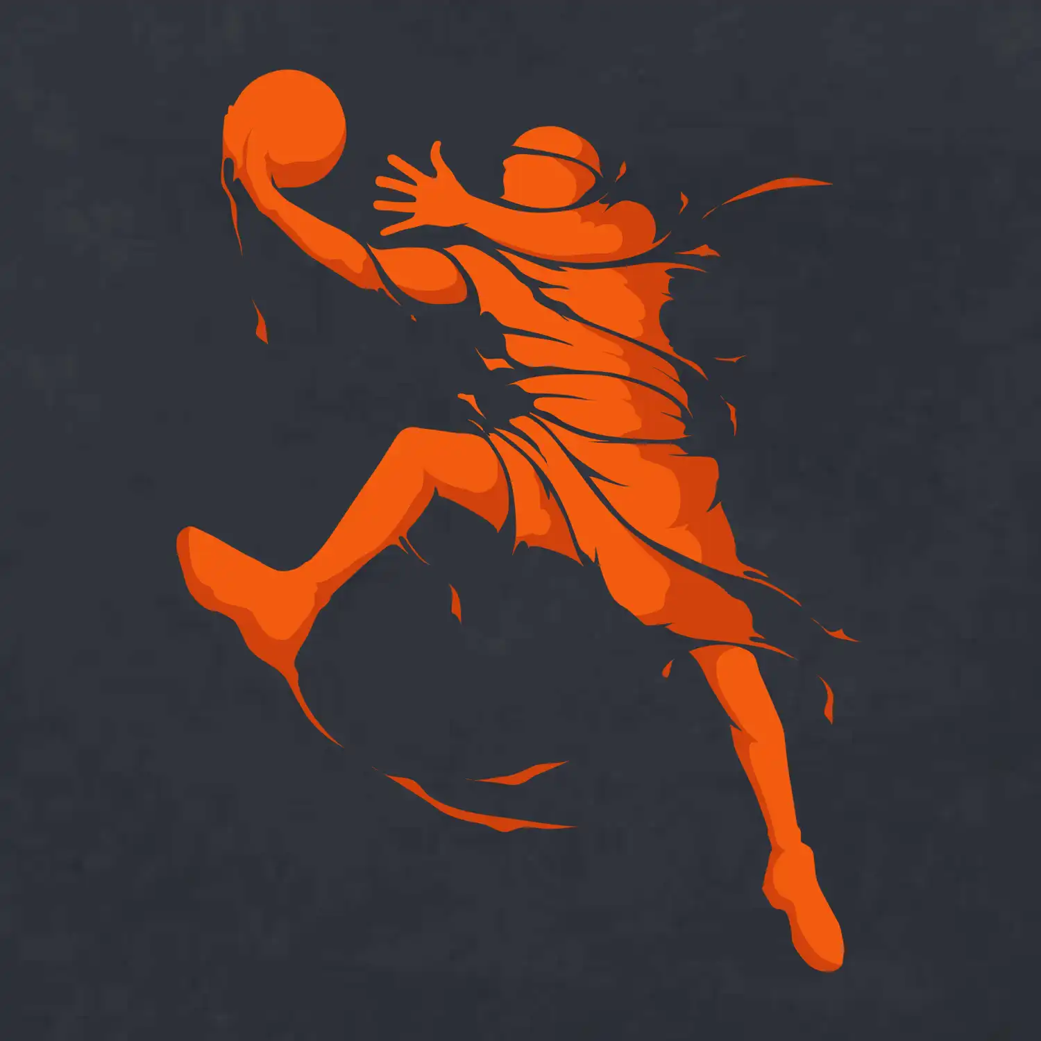 Basketball player splash