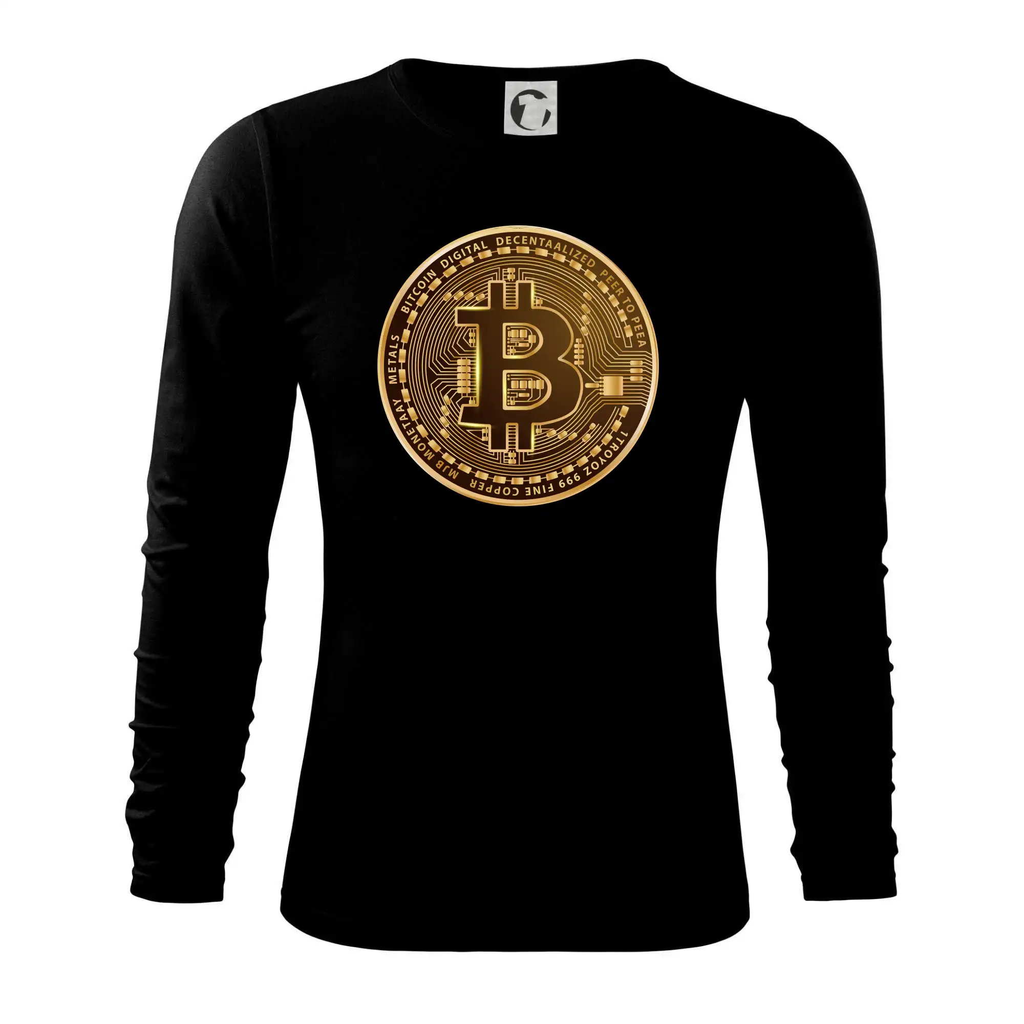 Bitcoin zlatá mince kulatá