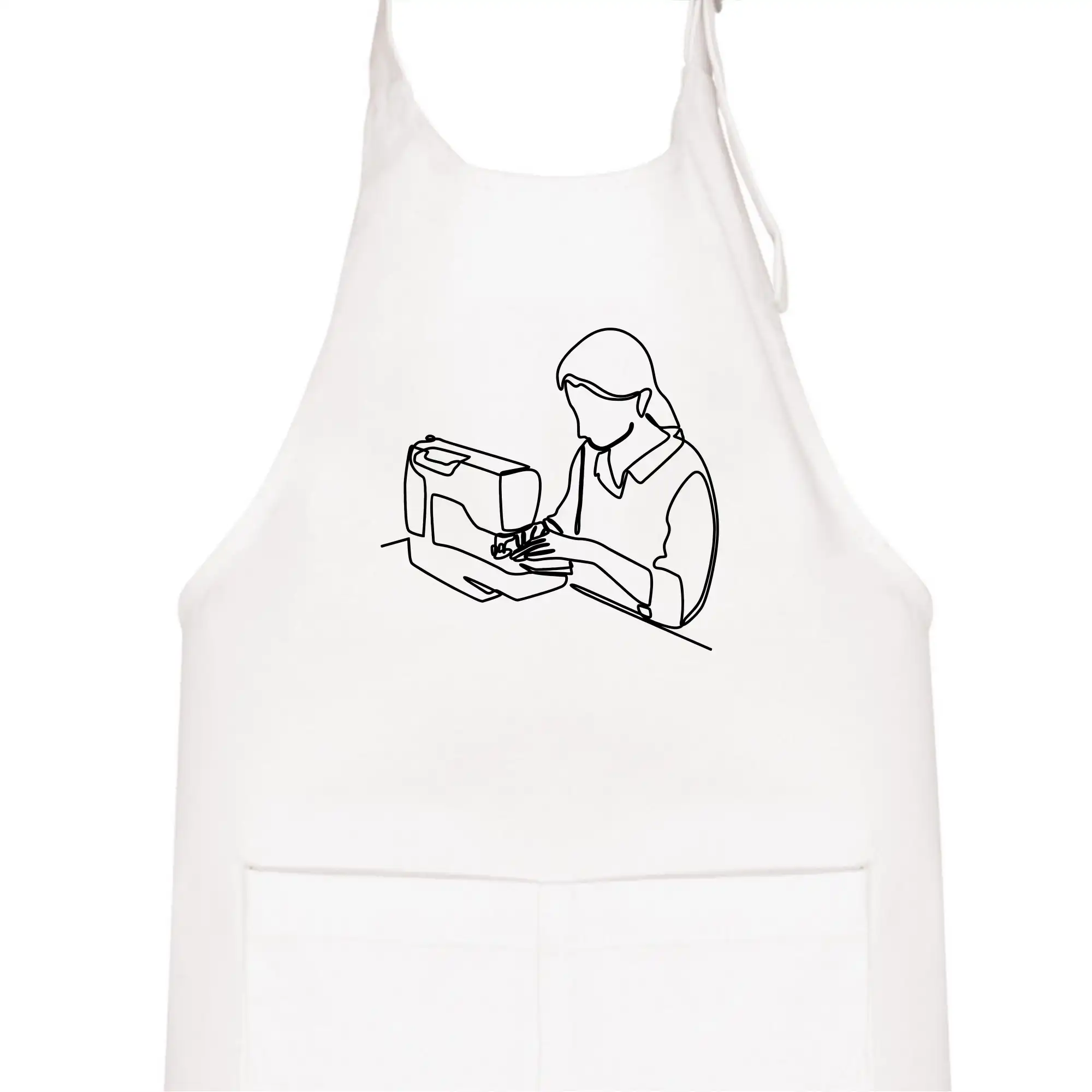 Švadlena a šicí stroj jedním tahem