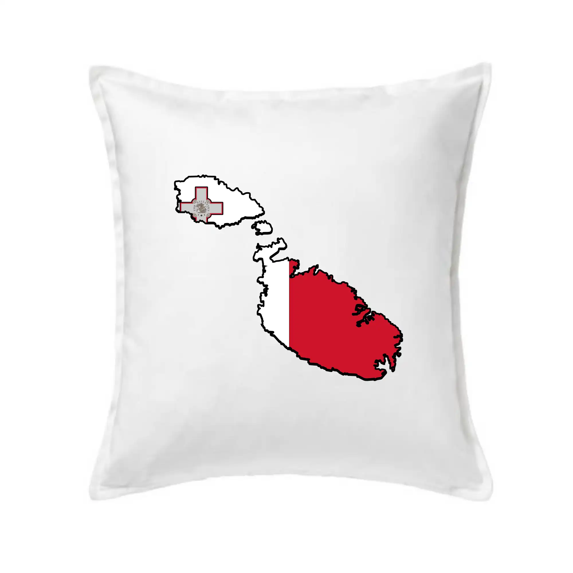 Mapa Malta s vlajkou