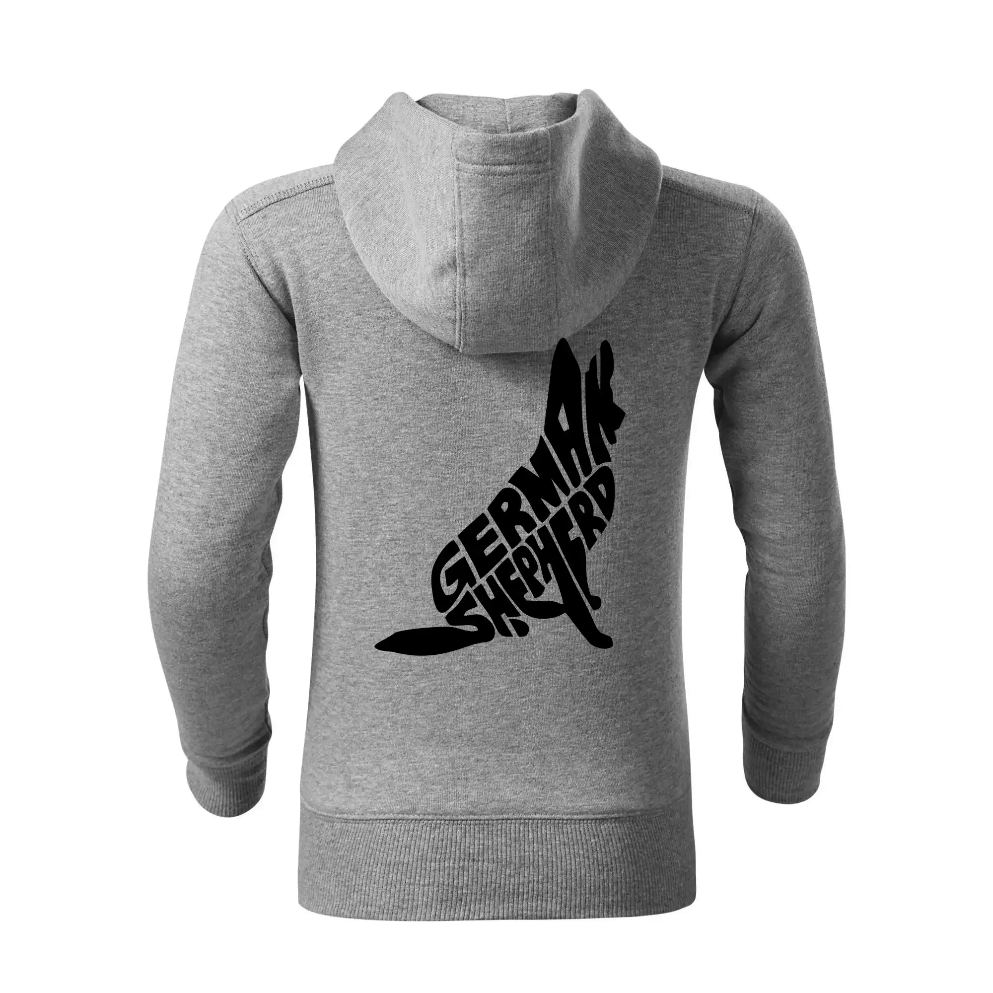 Německý ovčák sedící napis