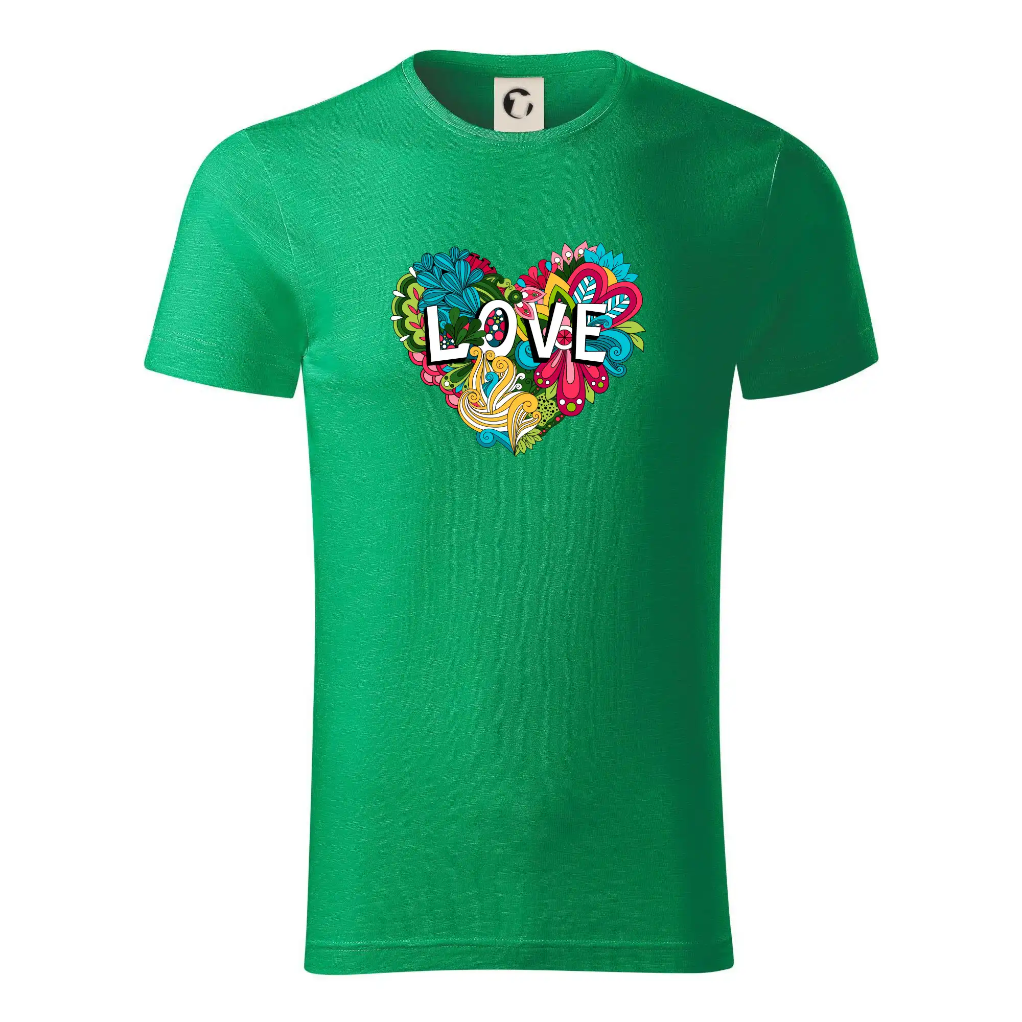 Love nápis květovaný