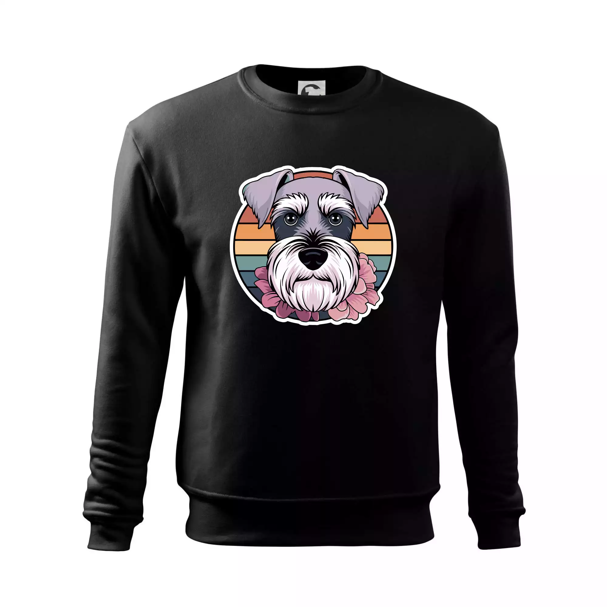 Knírač - fenka a květiny