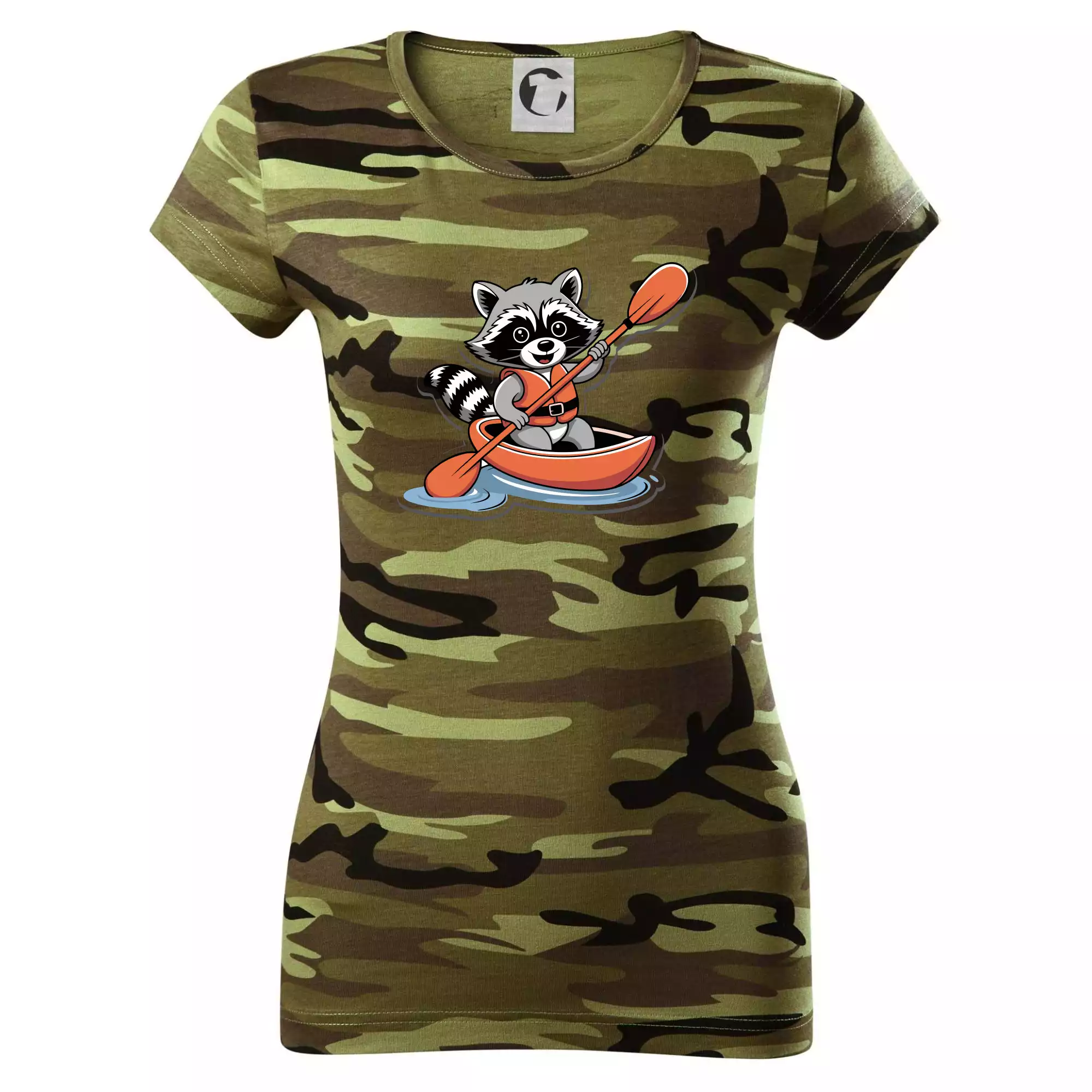 Mýval v kajaku kreslený