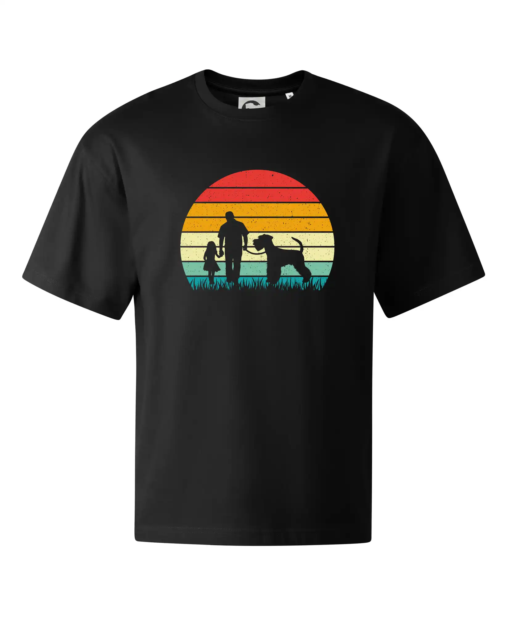 Ostatné psie plemená - Bradáč a otec s dcérou - Stage unisex - OVERSIZE