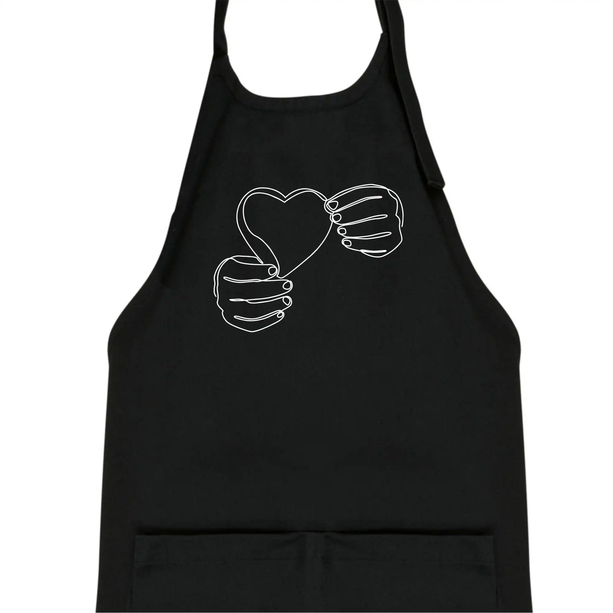 Ruka držiaca srdce jedným ťahom