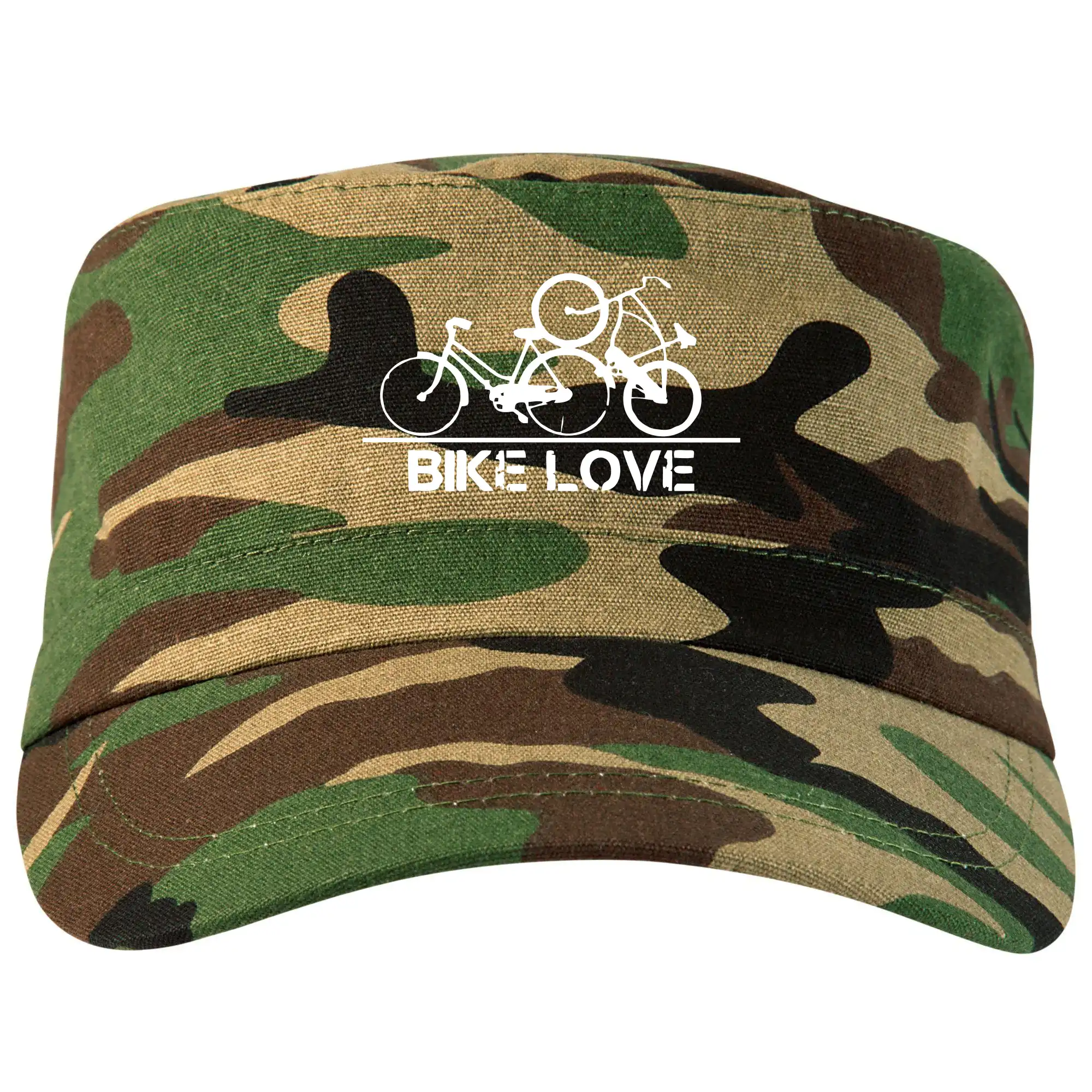 Tričko ako darček pre cyklistu - Bike love - Šiltovka CAMO