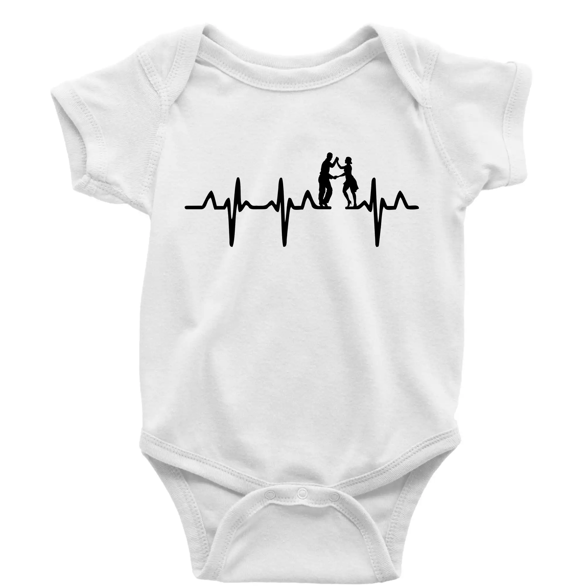 Tričká pre tanečníkov salsy - EKG salsa tanečníci - Body dojčenské s krátkym rukávom