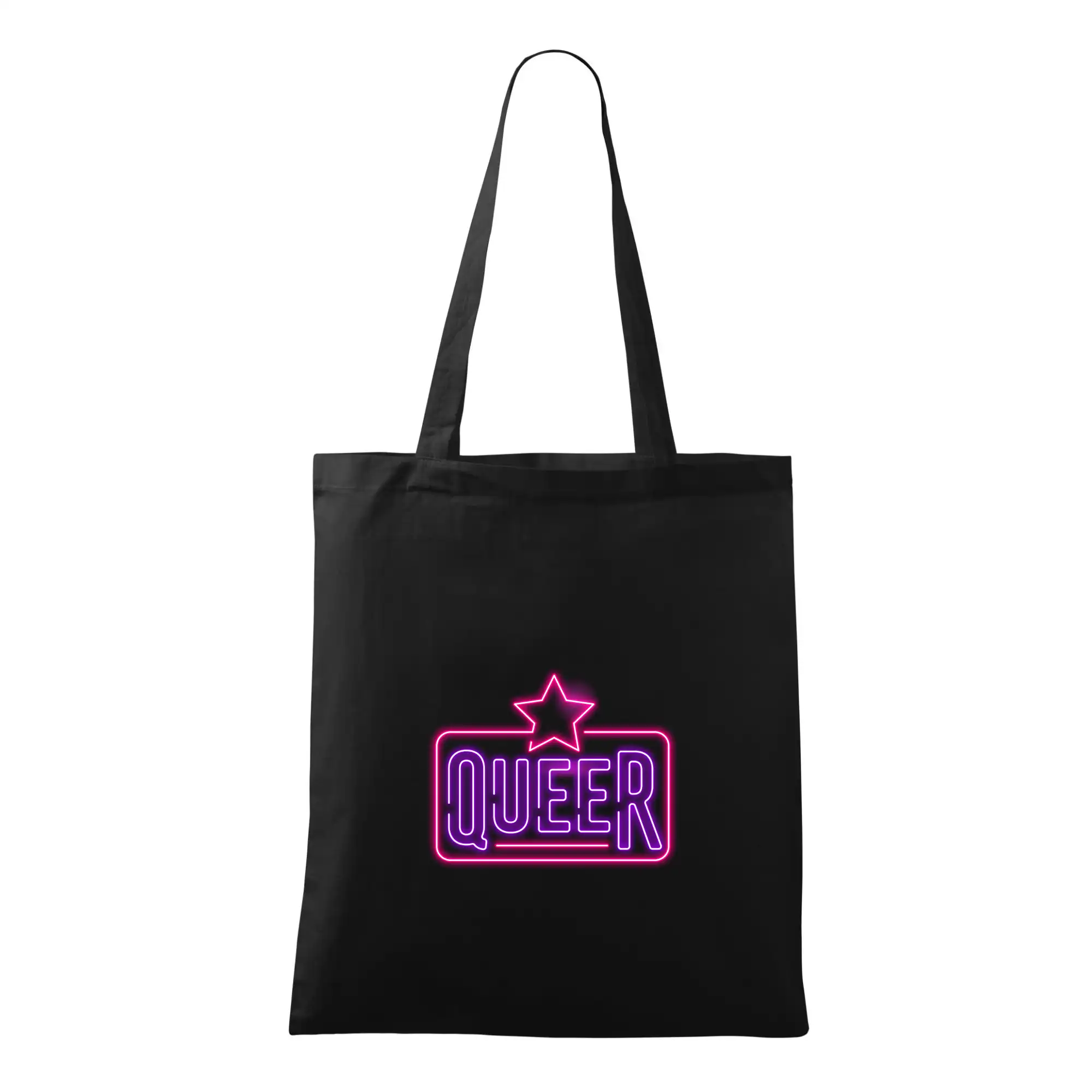 Tričká pre LGBT a Queer komunitu - Neon sign queer - Taška bavlnená