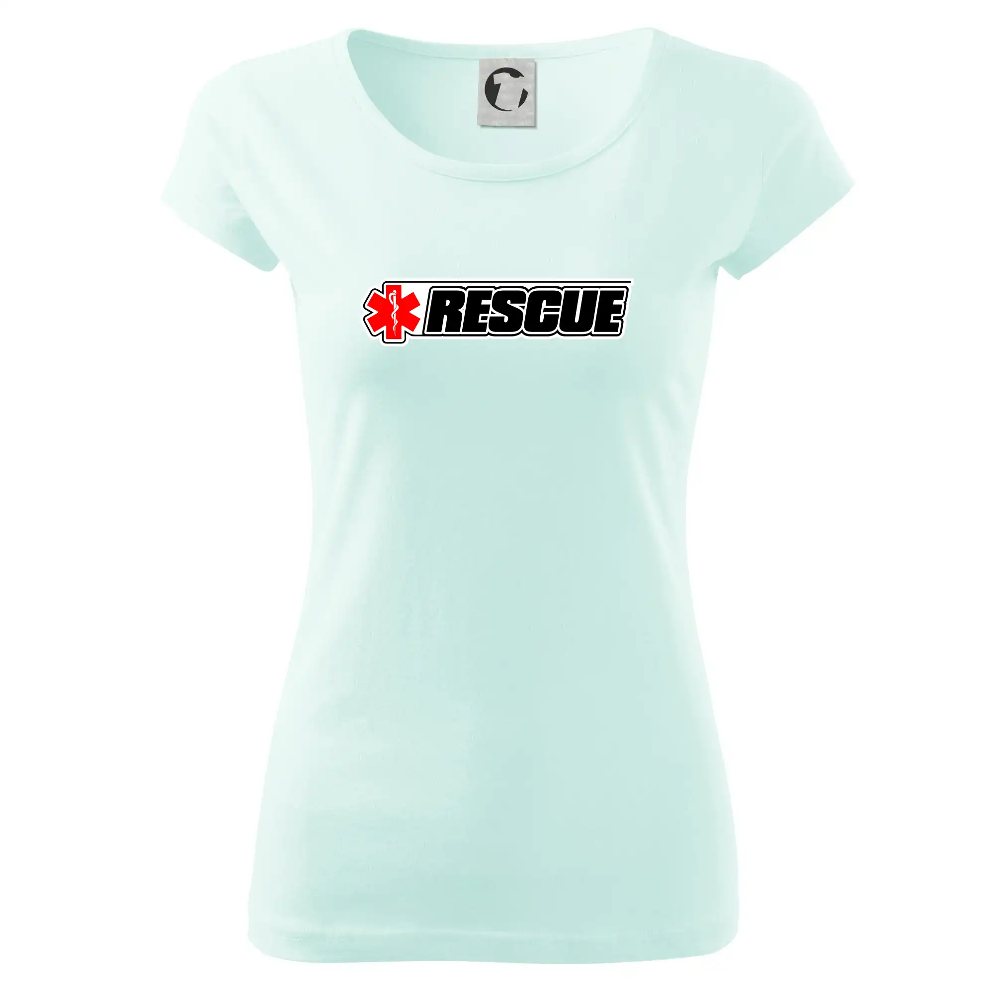 Tričká a mikiny pre záchranárov a lekárov - Kvalitné oblečenie pre zdravotníkov - Záchranár rescue kríž červený - Dámske tričko Pure
