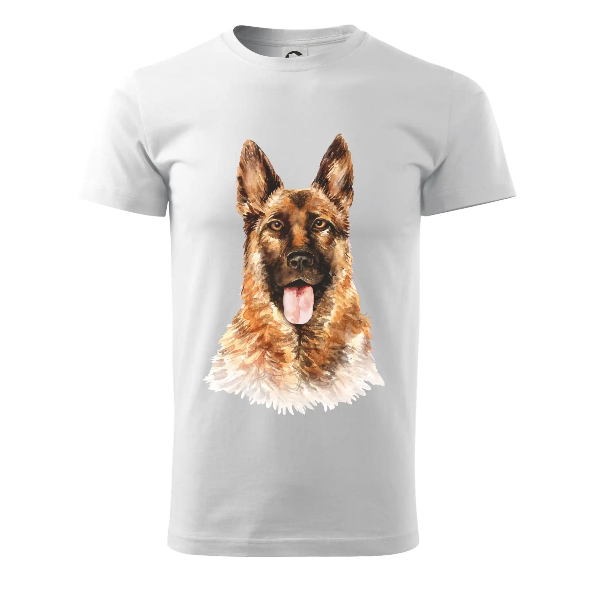 Nemecký ovčiak - German shepherd - vodová farba - Pánske tričko nižšej gramáže