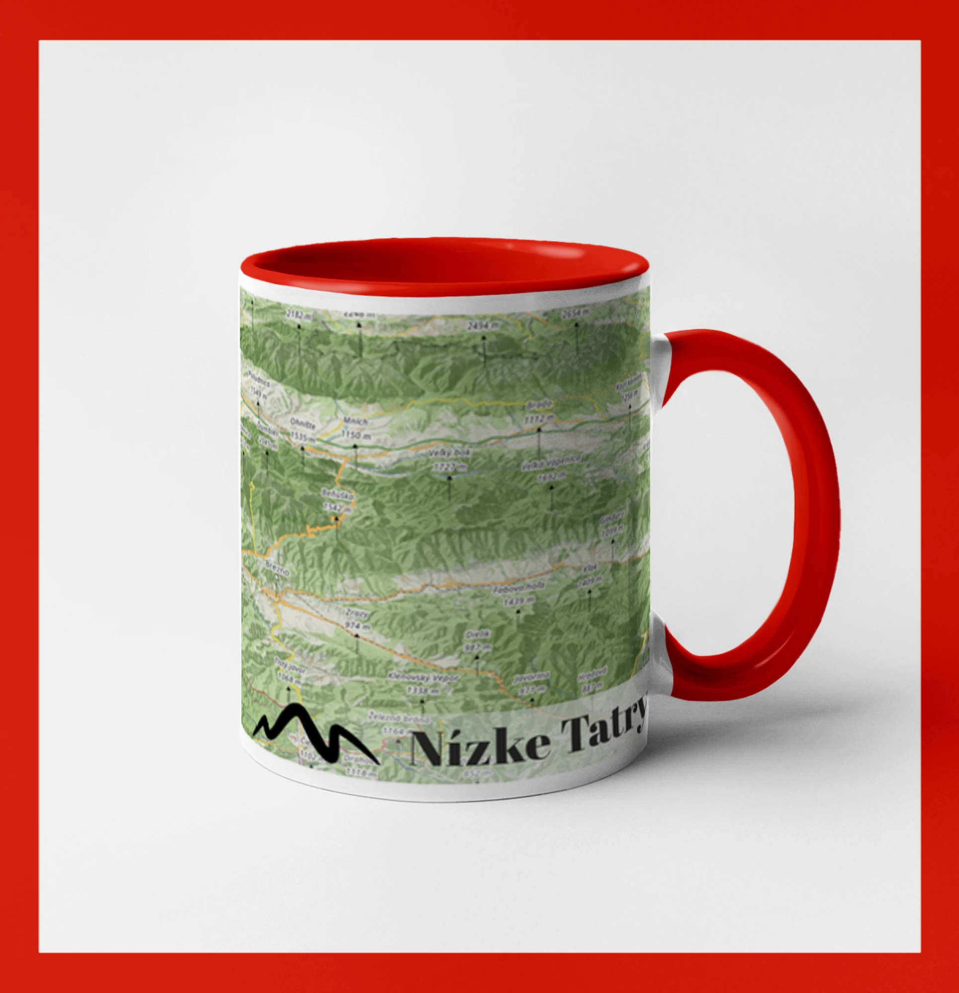 Trička pre cestovateľov - Hrnček mapa Nízke Tatry - Hrnček 