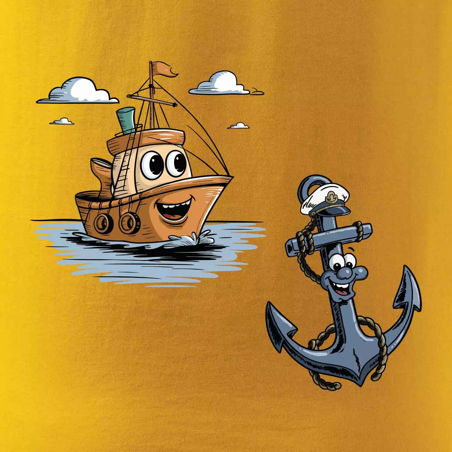 Parové triko - Loď a kotva