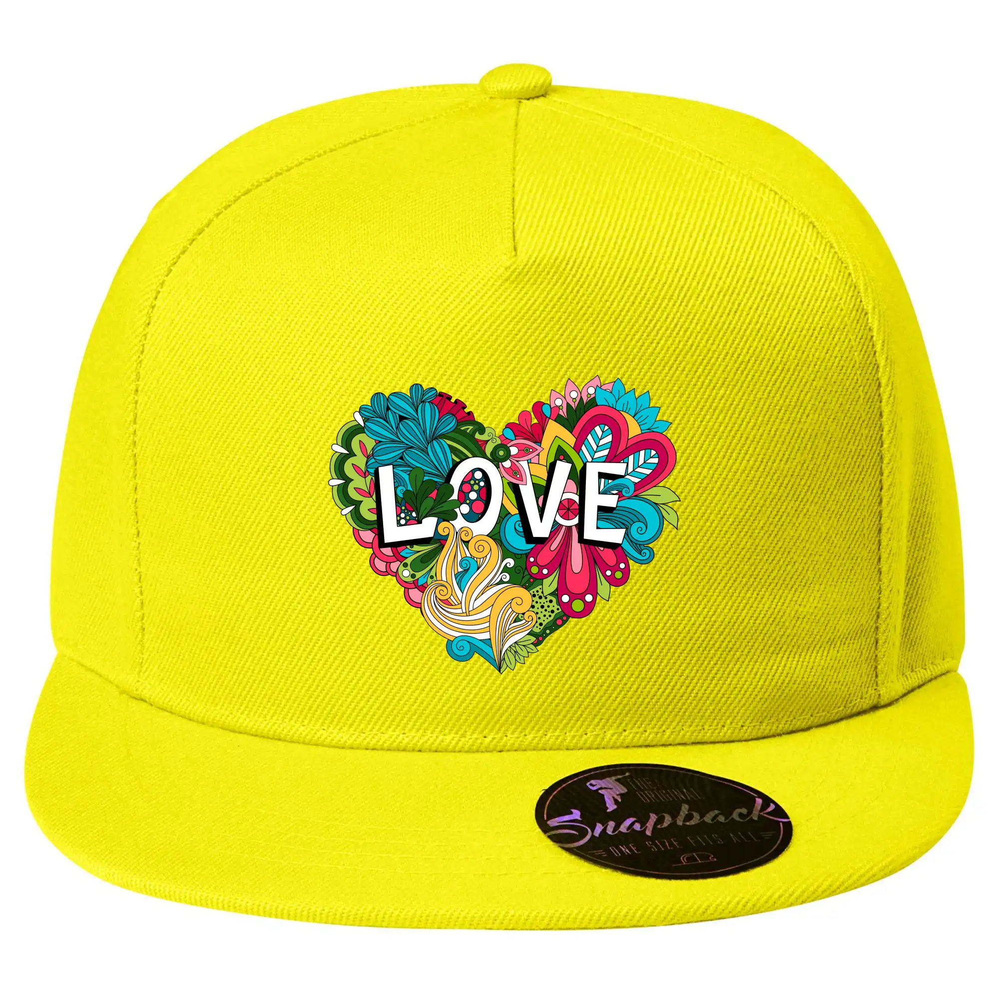 Love nápis květovaný