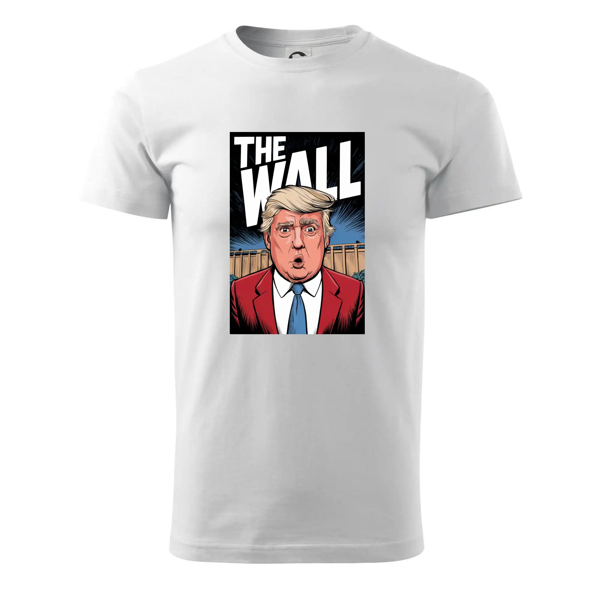 Politické tričká - The wall Trump - Pánske tričko nižšej gramáže