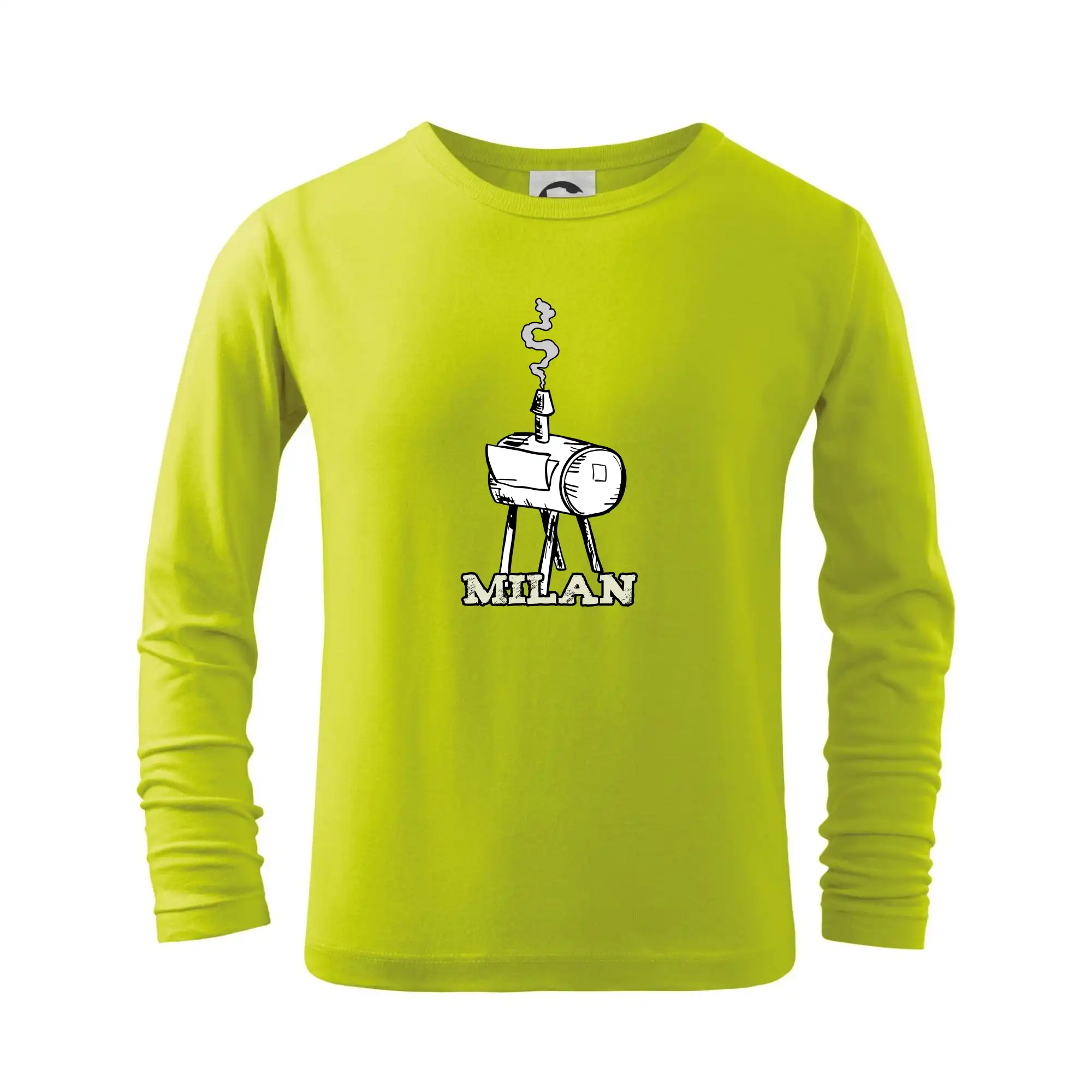 Tričká a zástery na grilovanie - Udiareň s menom - Tričko detské Long Sleeve