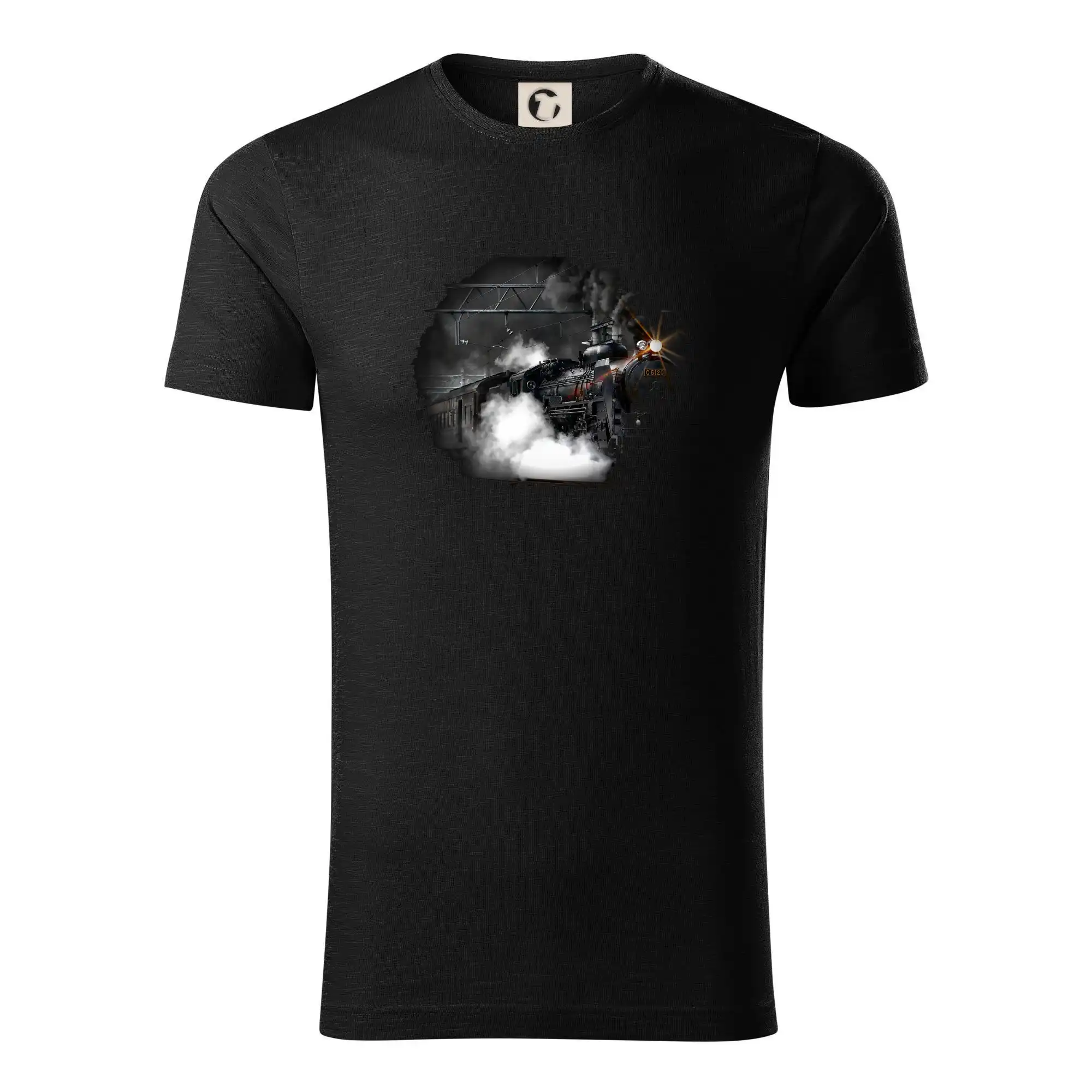 Tričká s vlakmi a autobusmi - Vlak na koľajisku - Tričko z organickej bavlny