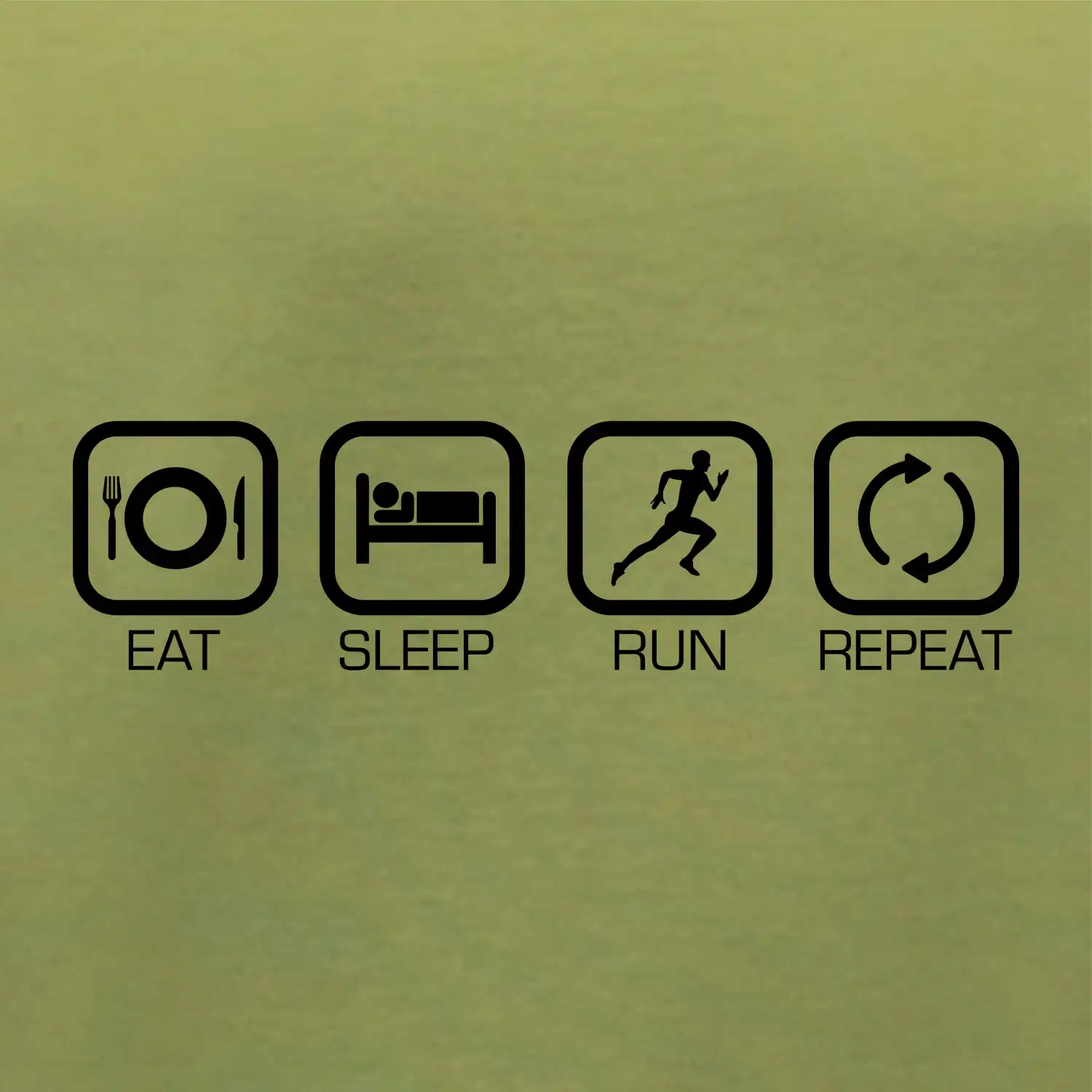 Eat sleep run repeat v řadě