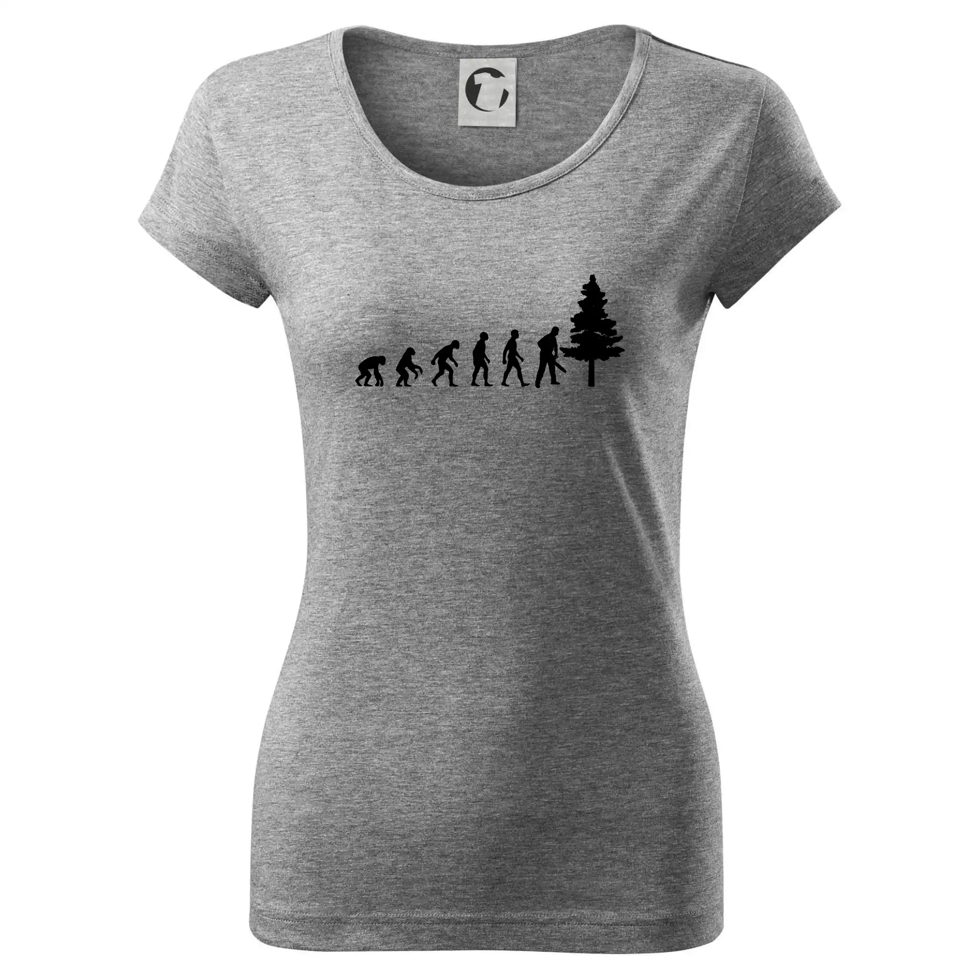 Evoluce dřevorubec - pila a strom