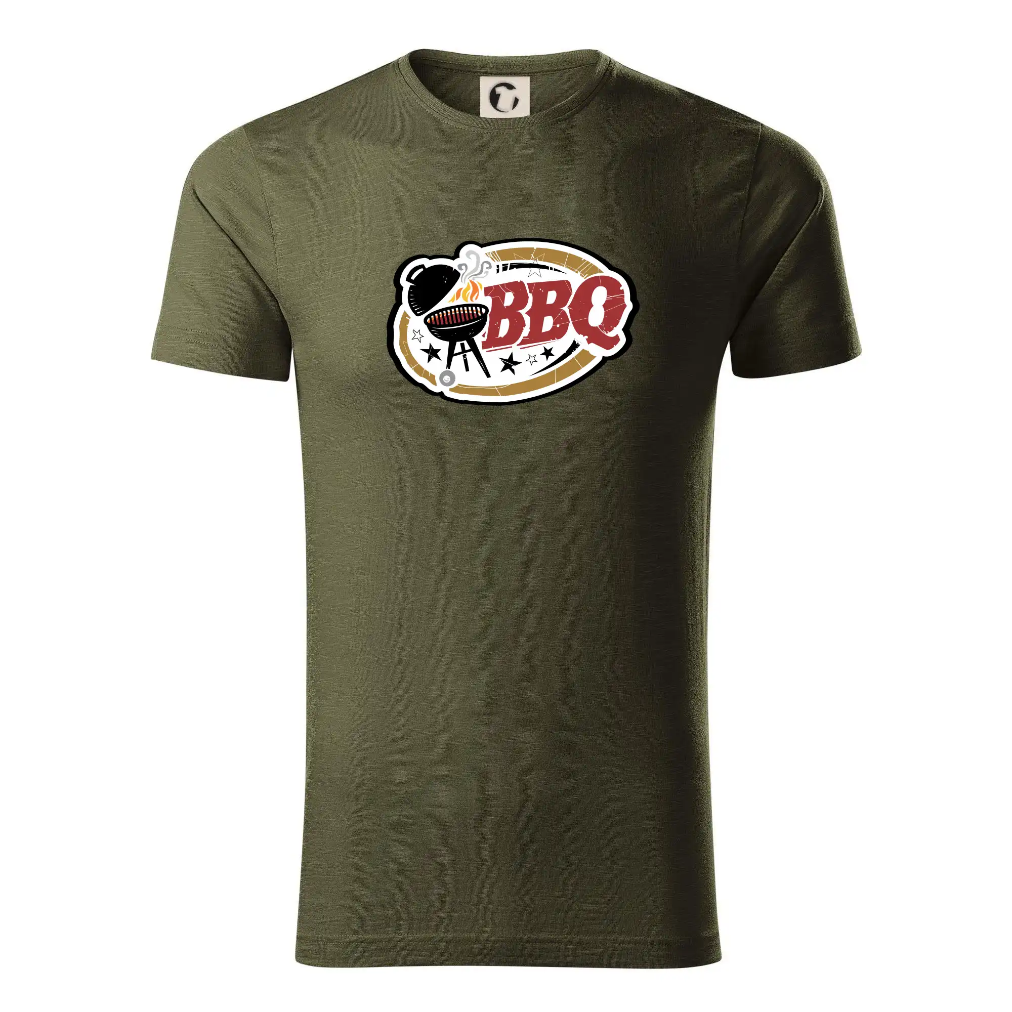 Tričká a zástery na grilovanie - BBQ logo - Tričko z organickej bavlny