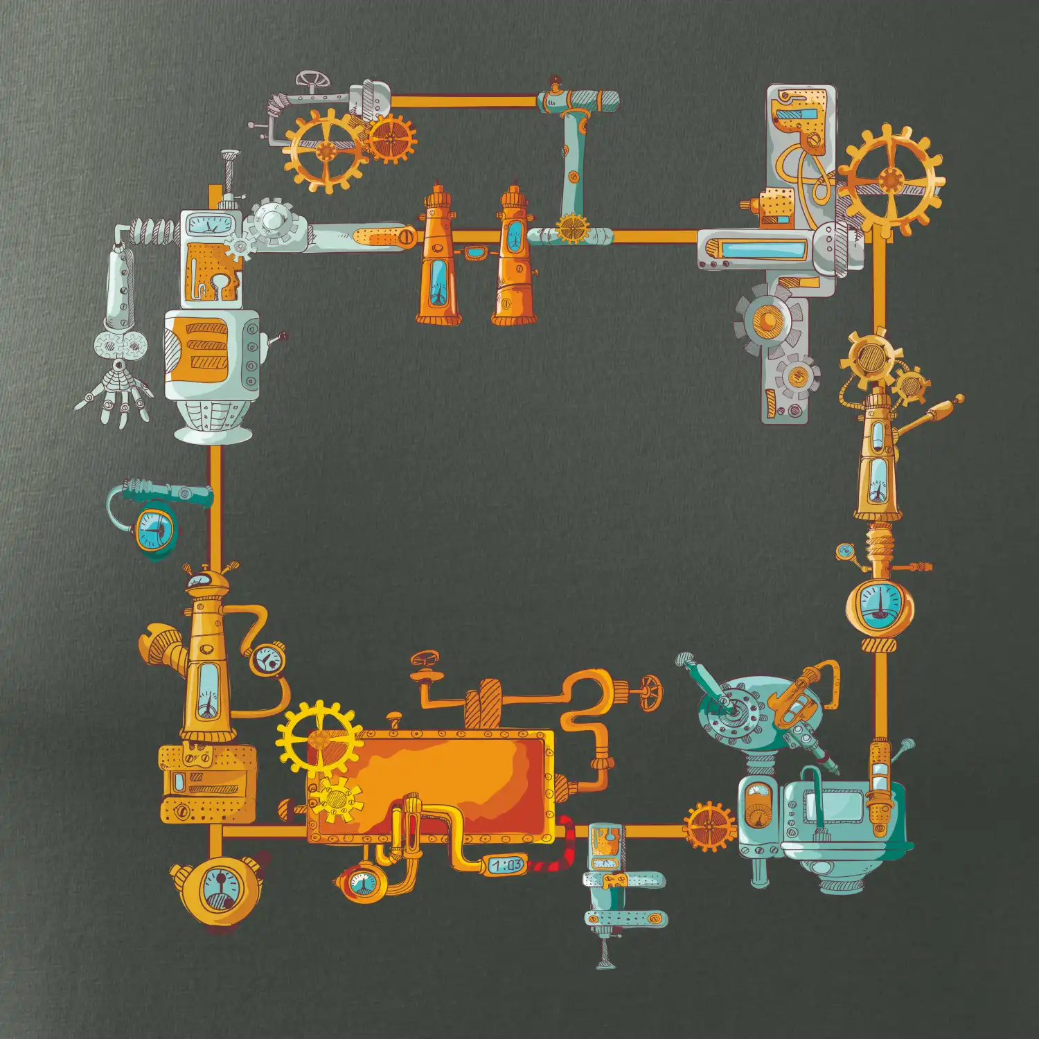 Steampunk barevná sestava