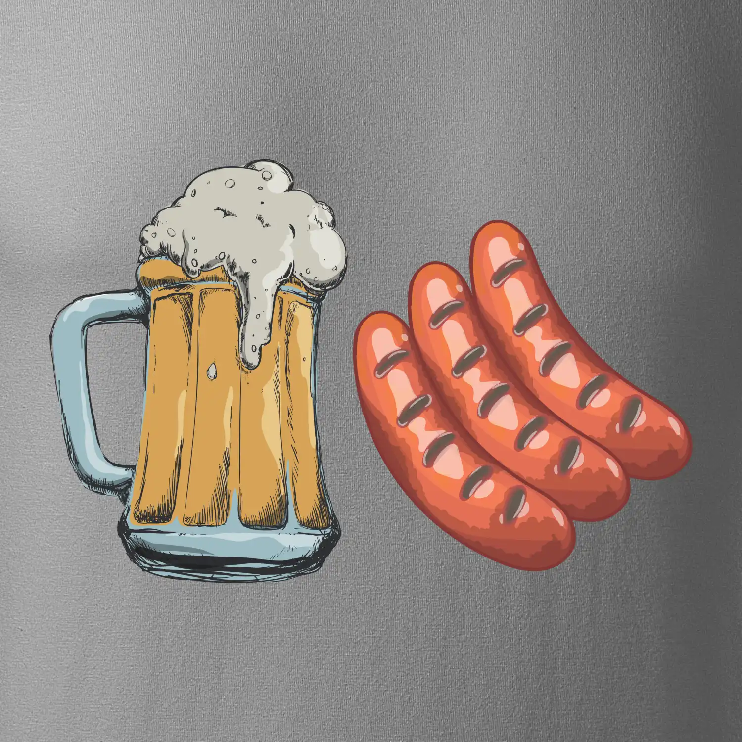 Pivo a klobása