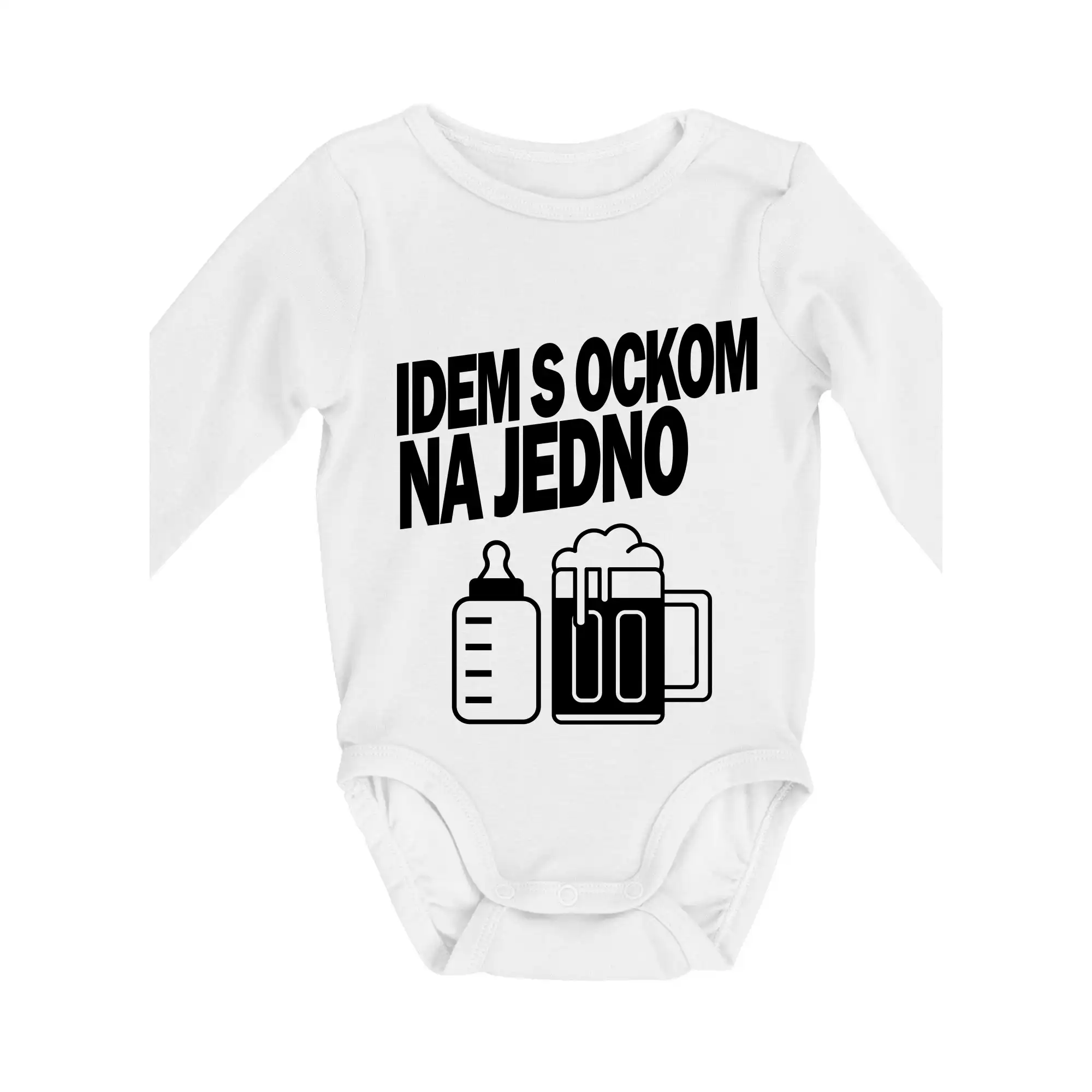Idem s ockom na jedno - Body dojčenské s dlhým rukávom