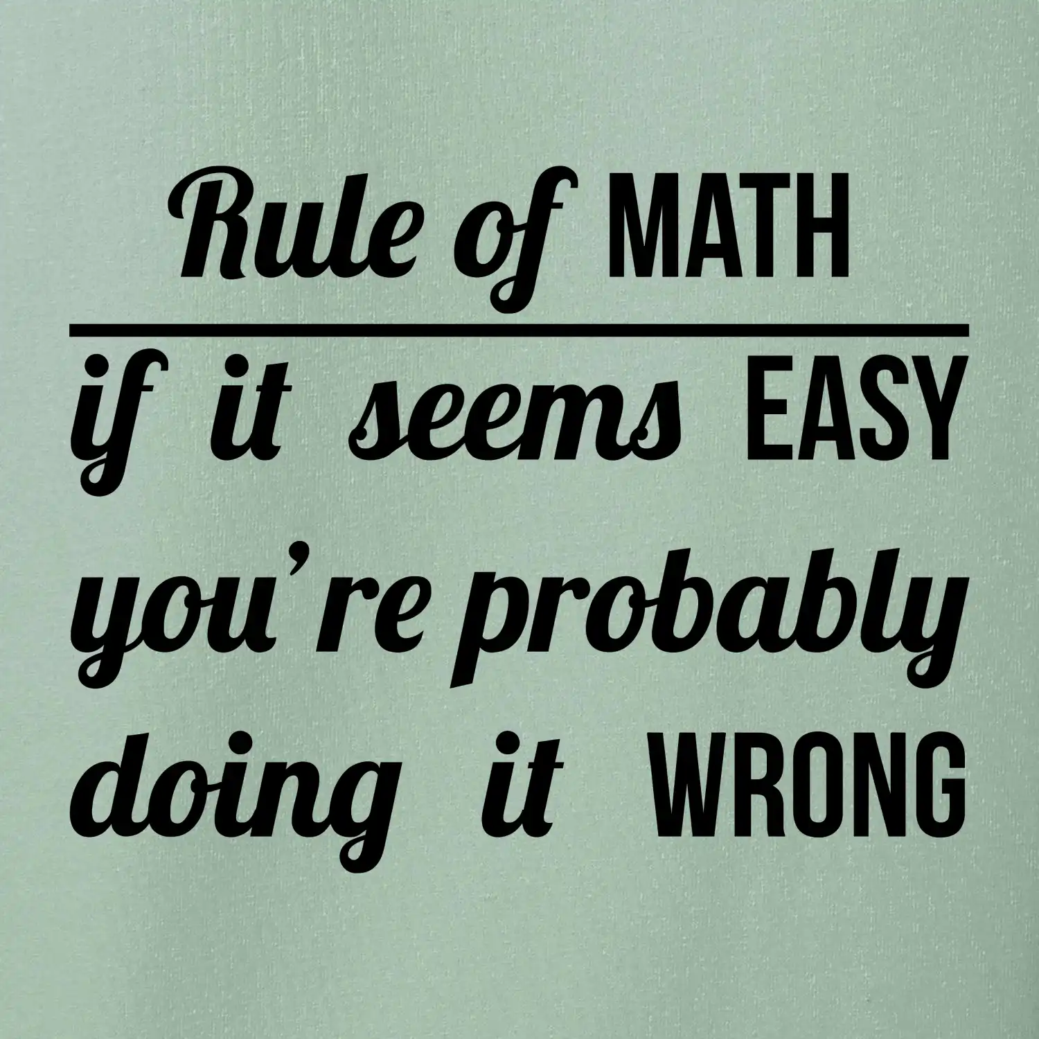Rule of math