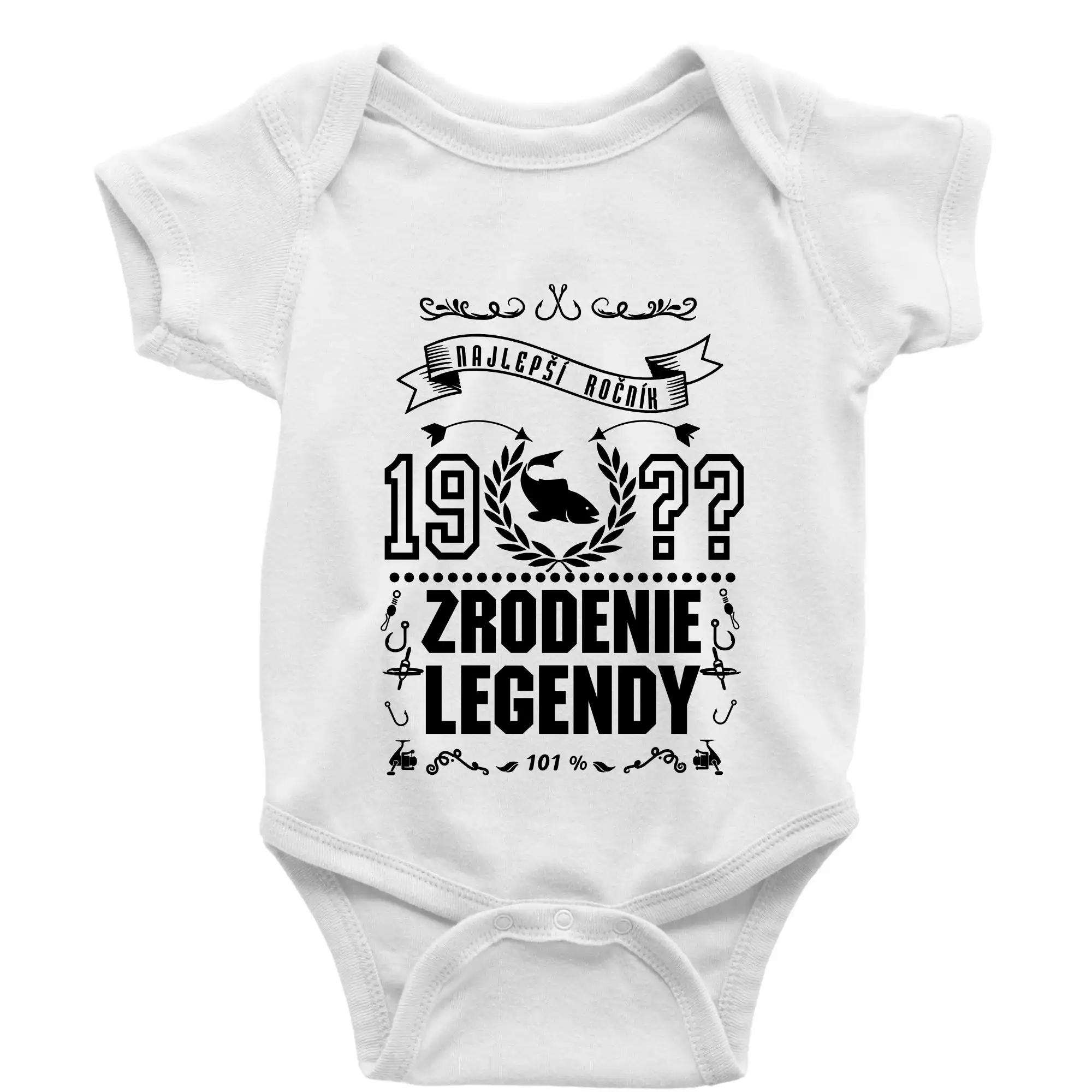 Trička Zrodenie legendy - Zrodenie legendy - pre rybárov - Body dojčenské s krátkym rukávom