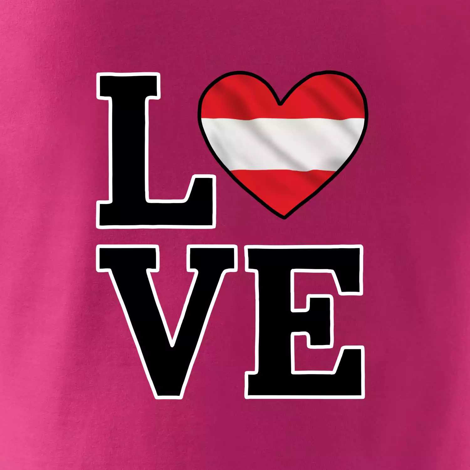 Love Rakouská vlajka