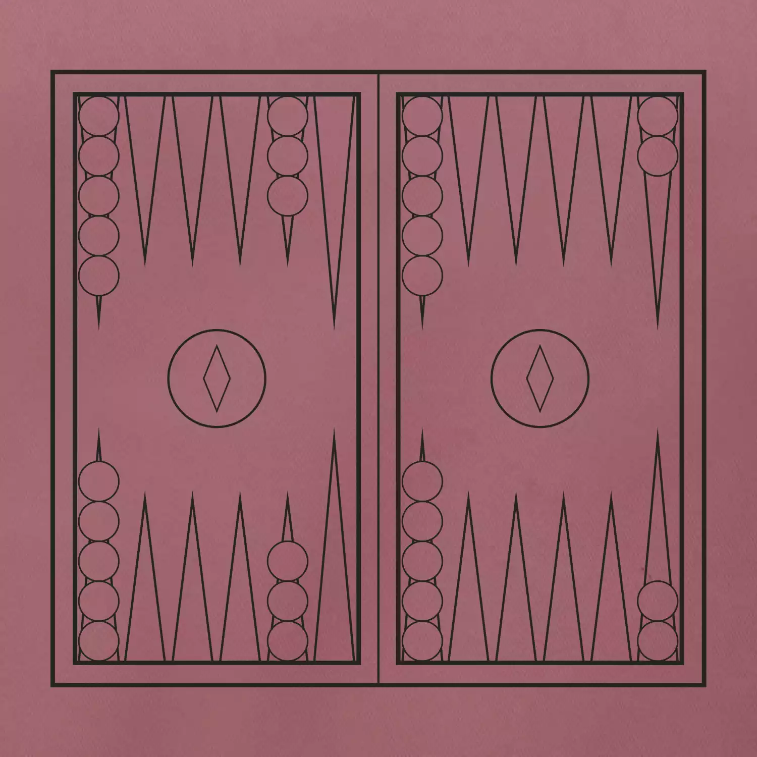 Backgammon černobílý